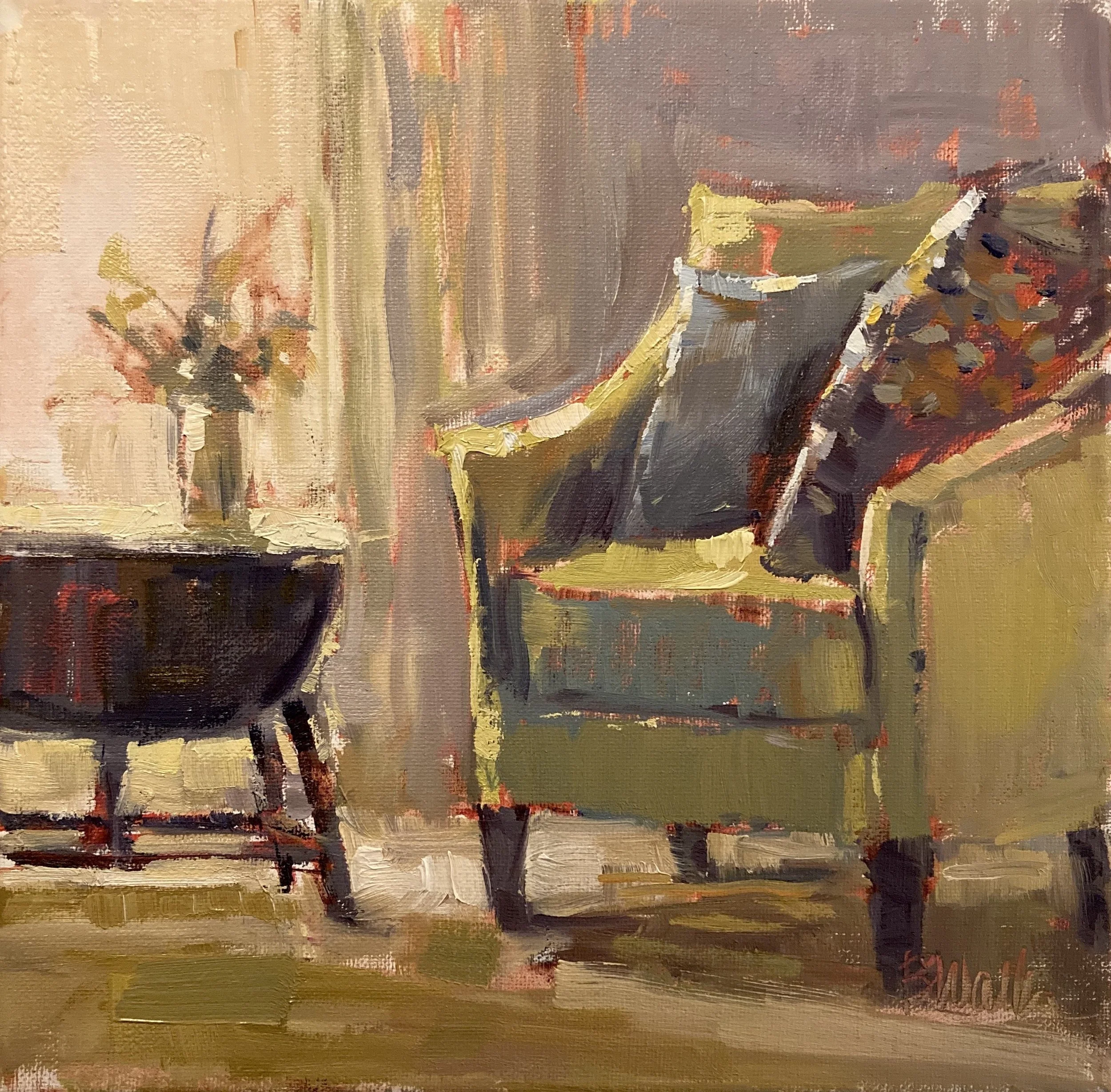 “Sunlit” original oil 10”x10”, $1000.00