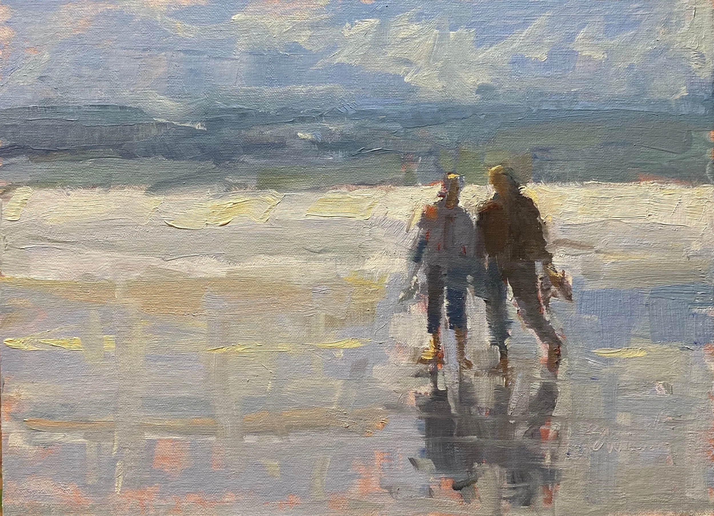 “Two Hearts” original oil, 9”x12” $1100.00