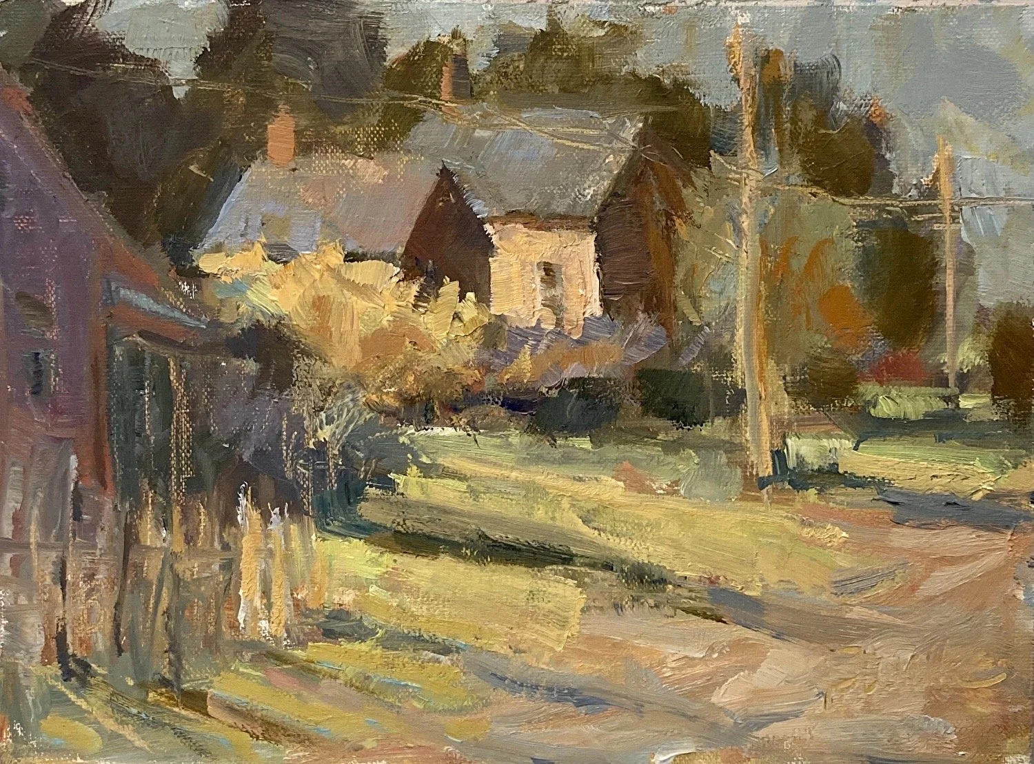 “Small Village” original oil 6”x8” $700.00