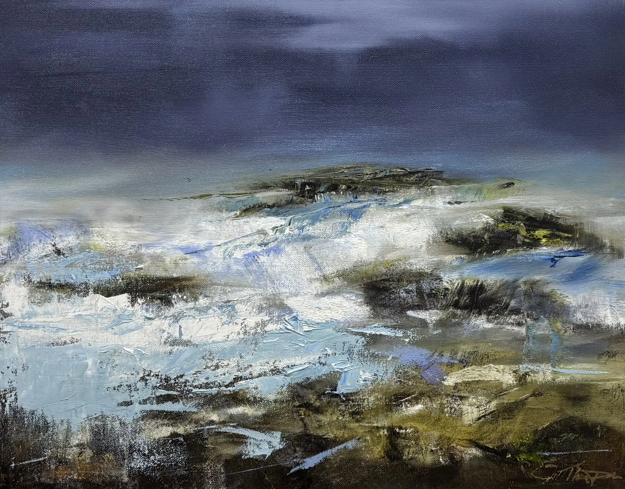 "Between the Echo and the Sky" Nature Mood Series #8, original oil, 16"x20", $450.00