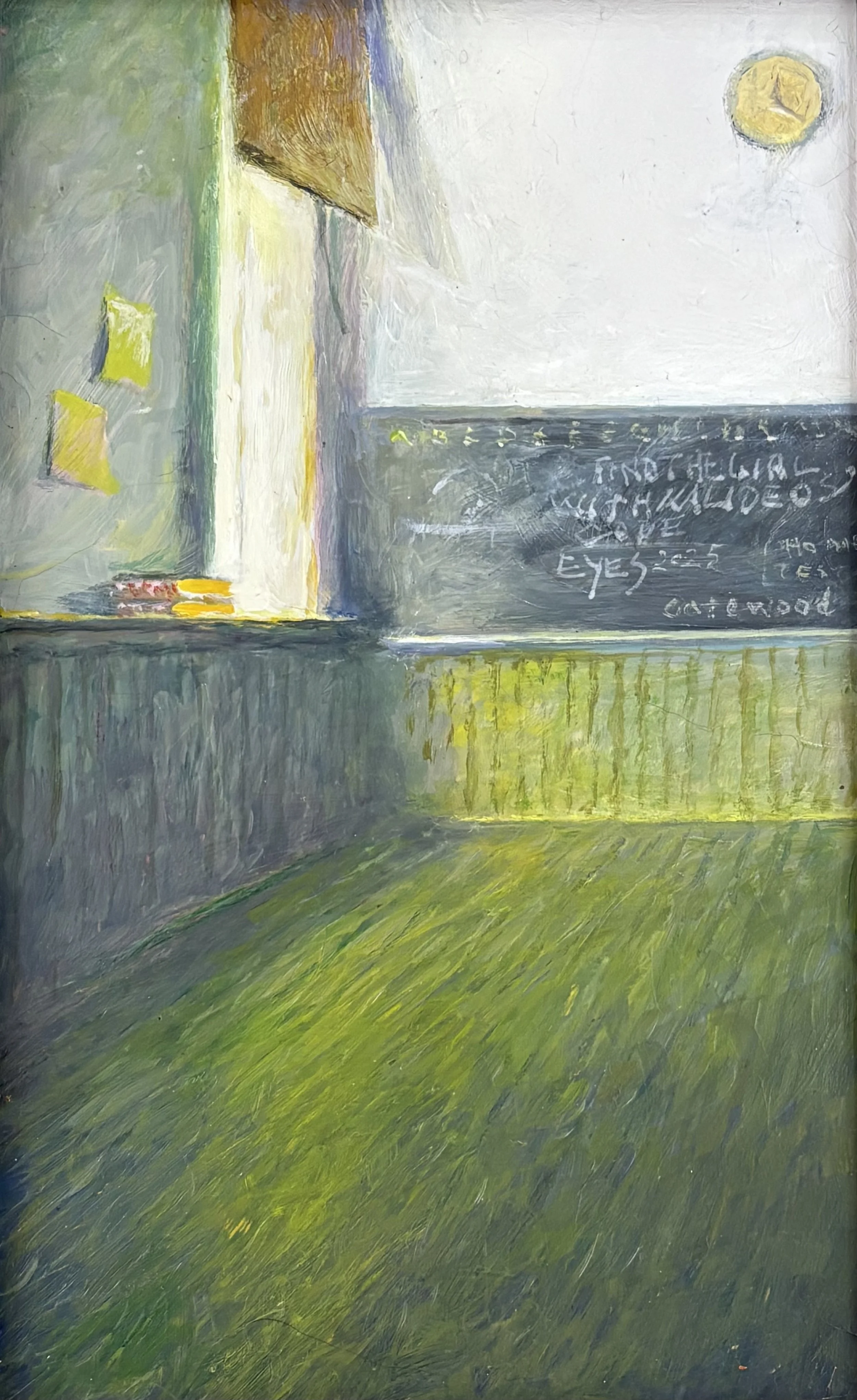 "Waiting on the Bell" original oil, 5.5"x9", $800.00