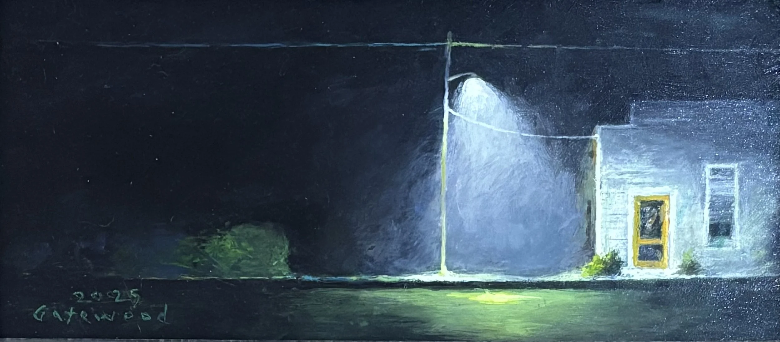 "Splash of Sunshine" original oil, 5"x11", $1100