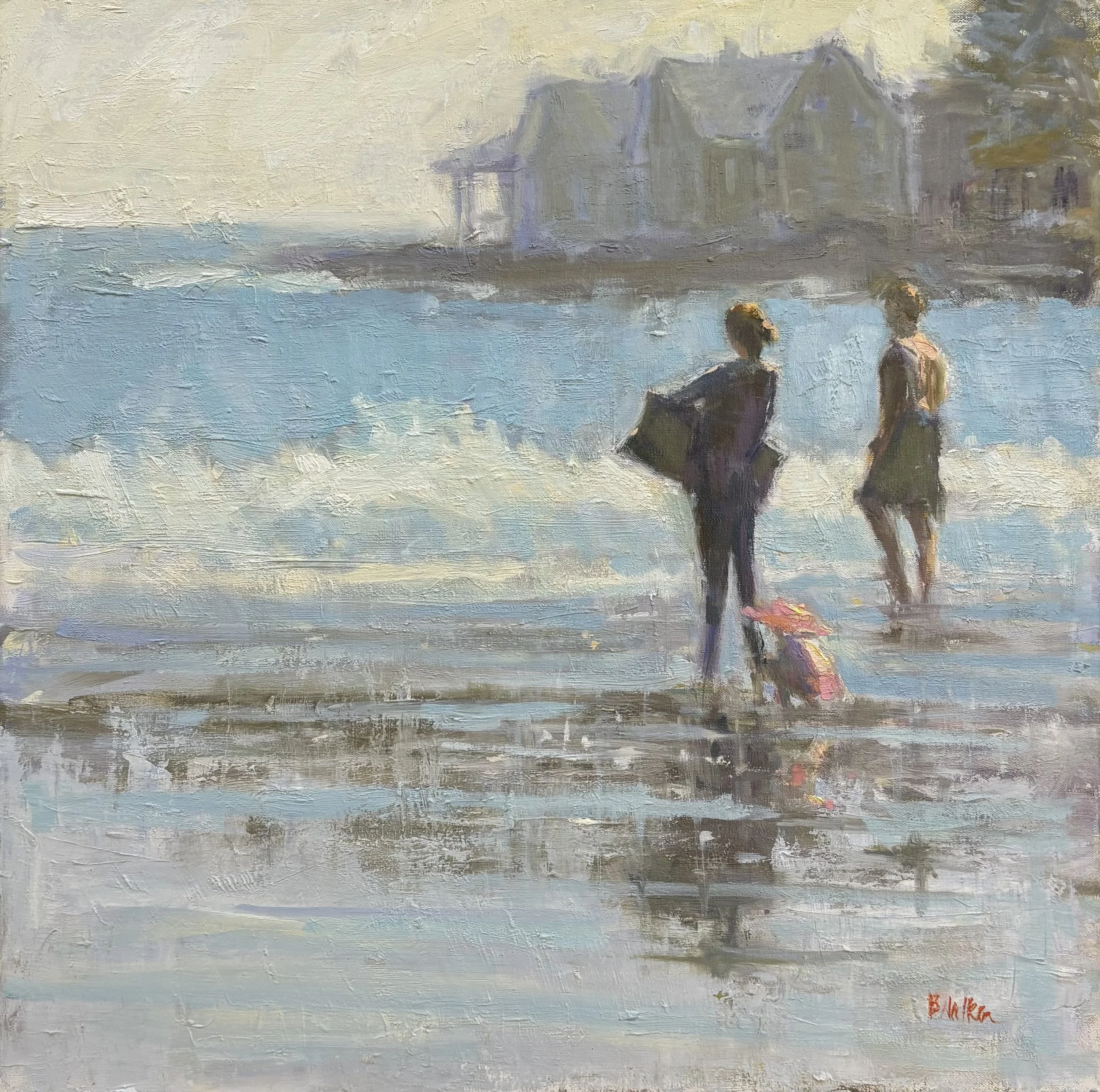 "Pink Hat Day" original oil, 20"x20", $2200.00