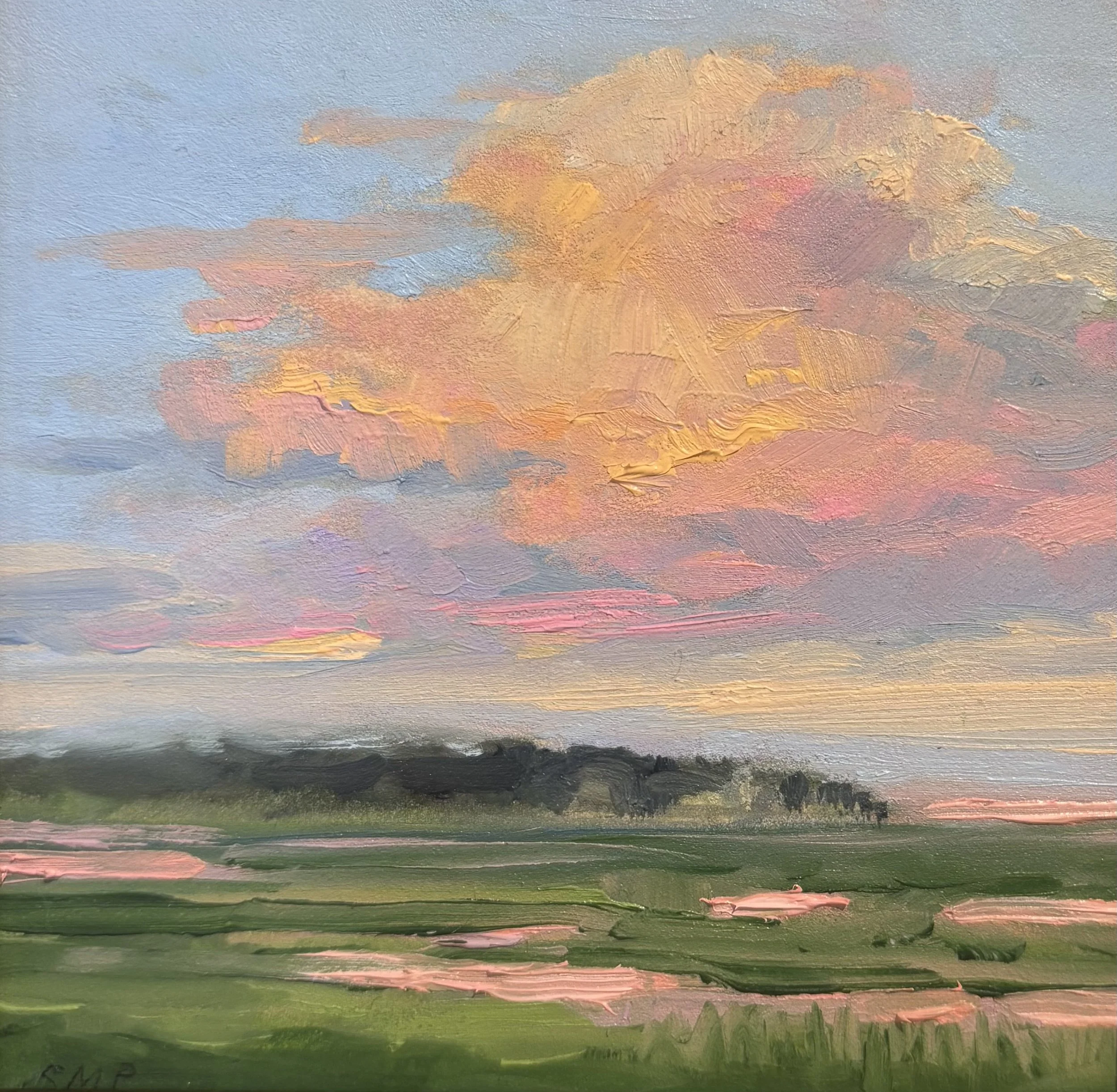 "Sun Glow" original oil, 4"x4", $250.00