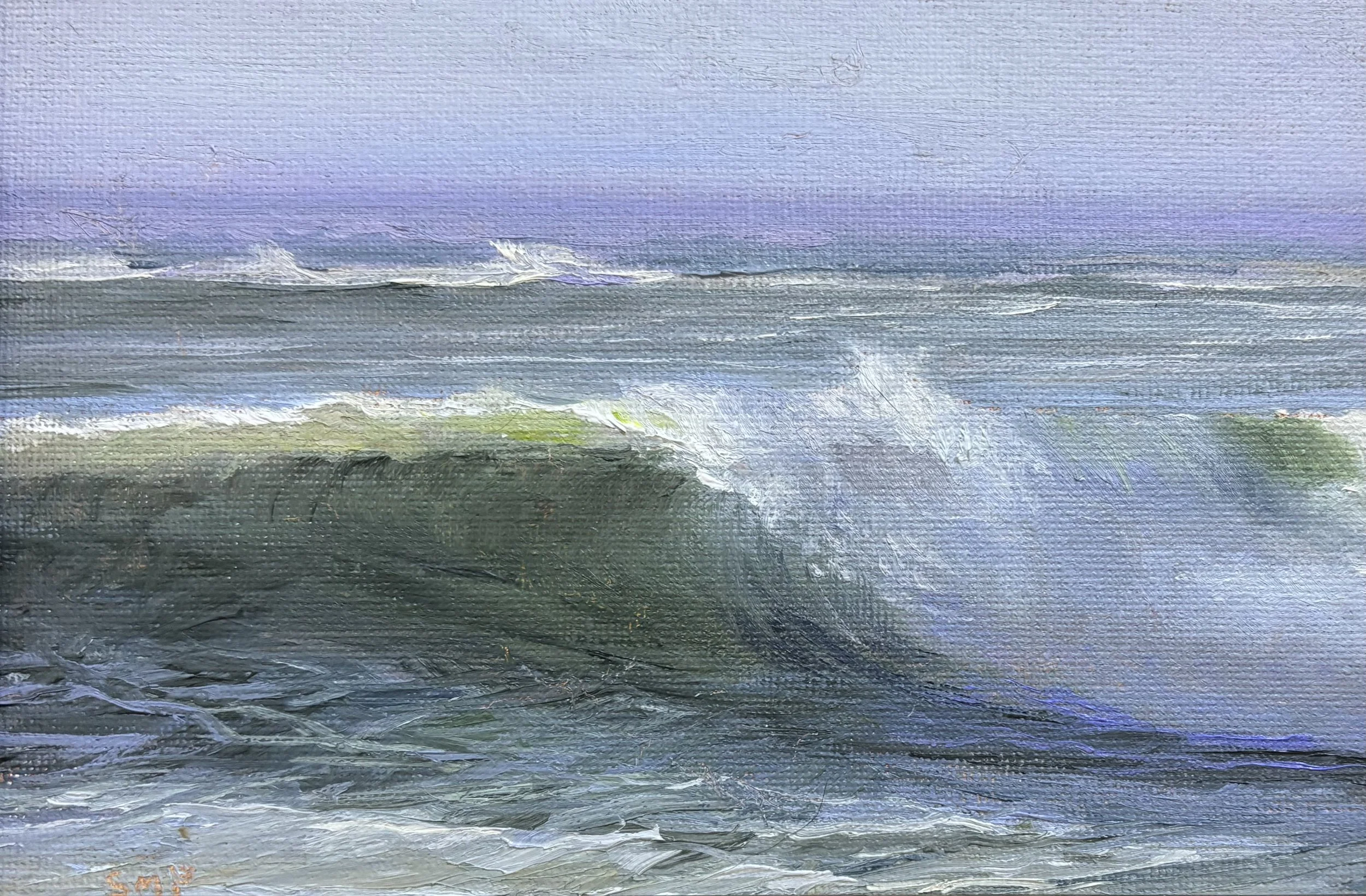 "Wave Rolling" original oil 5"x7" $395.00