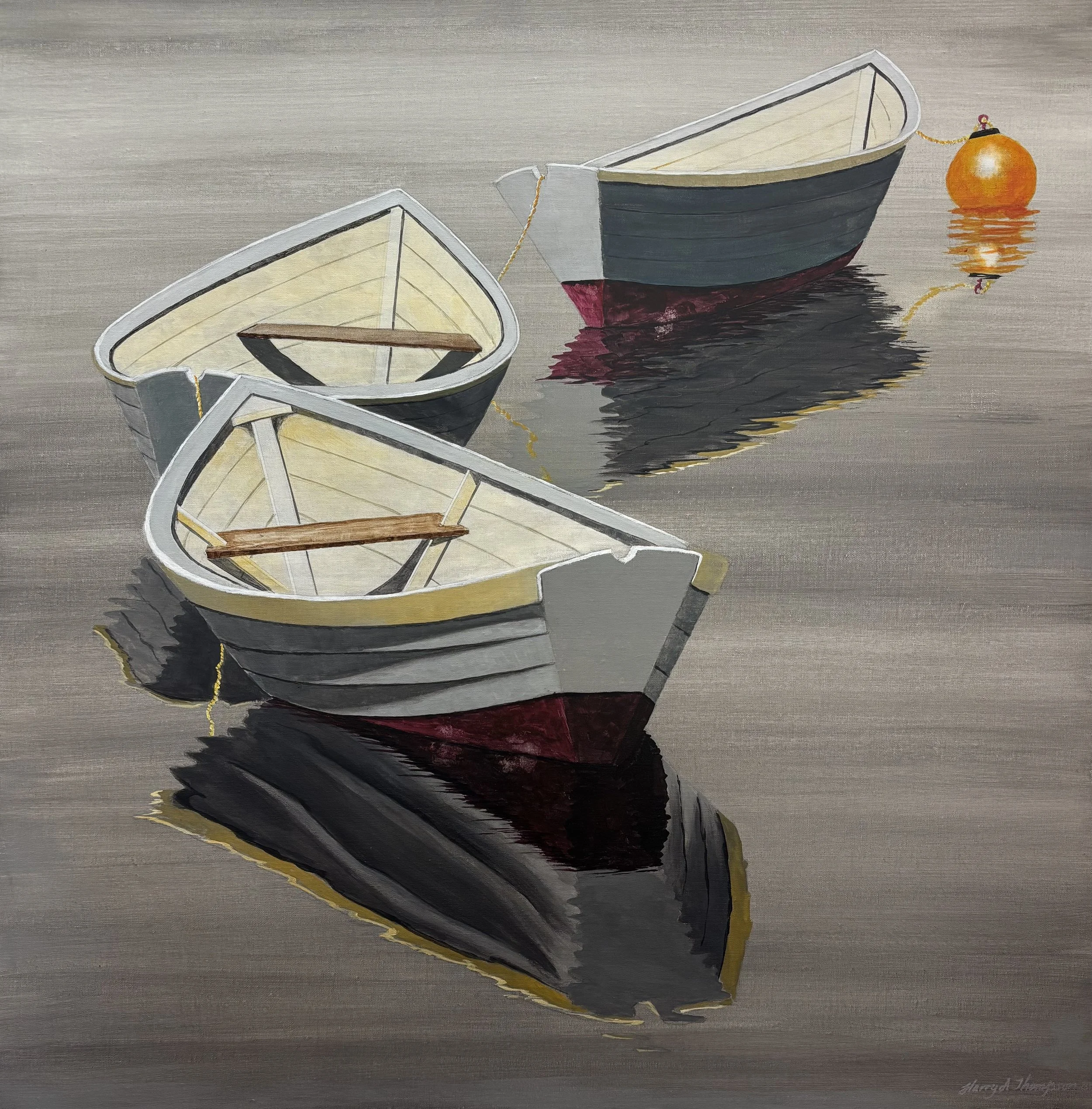 "Misty Mooring" original acrylic, 30"x30", $1200.00
