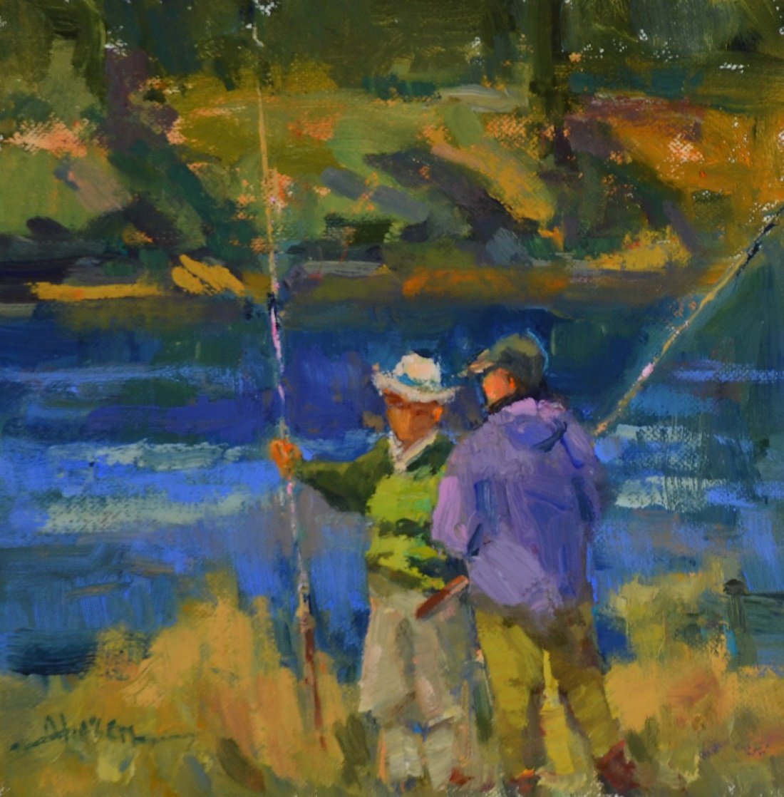 "Before the Catch" original oil, 8"x8", $700.00