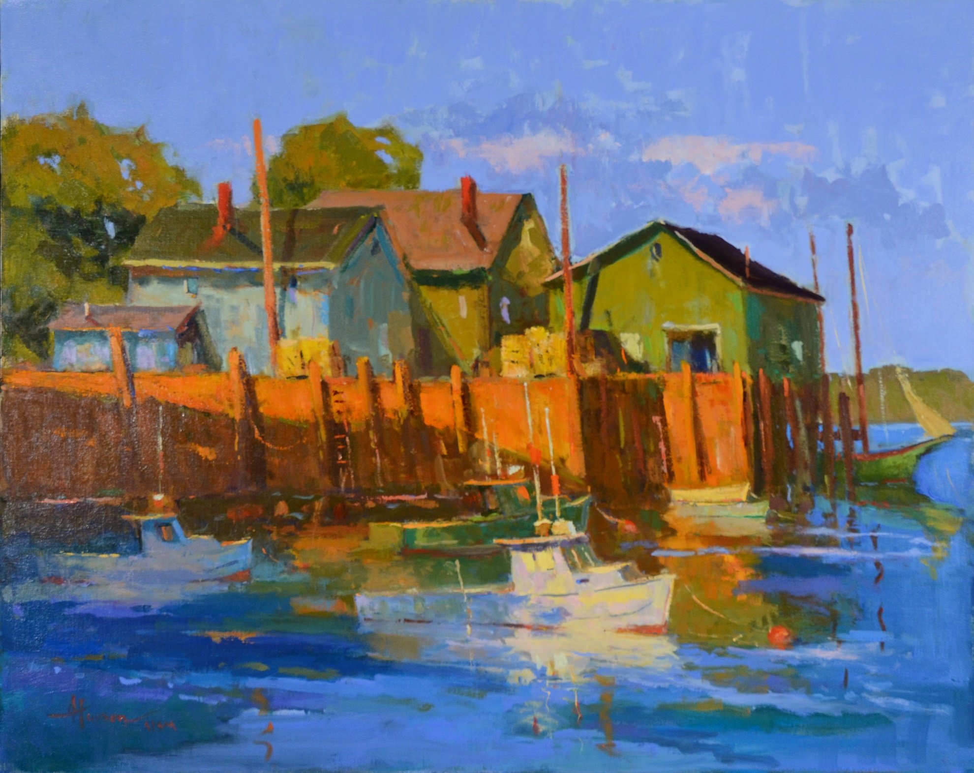 "Idle Days in Maine" original oil, 24"x30", $8500.00
