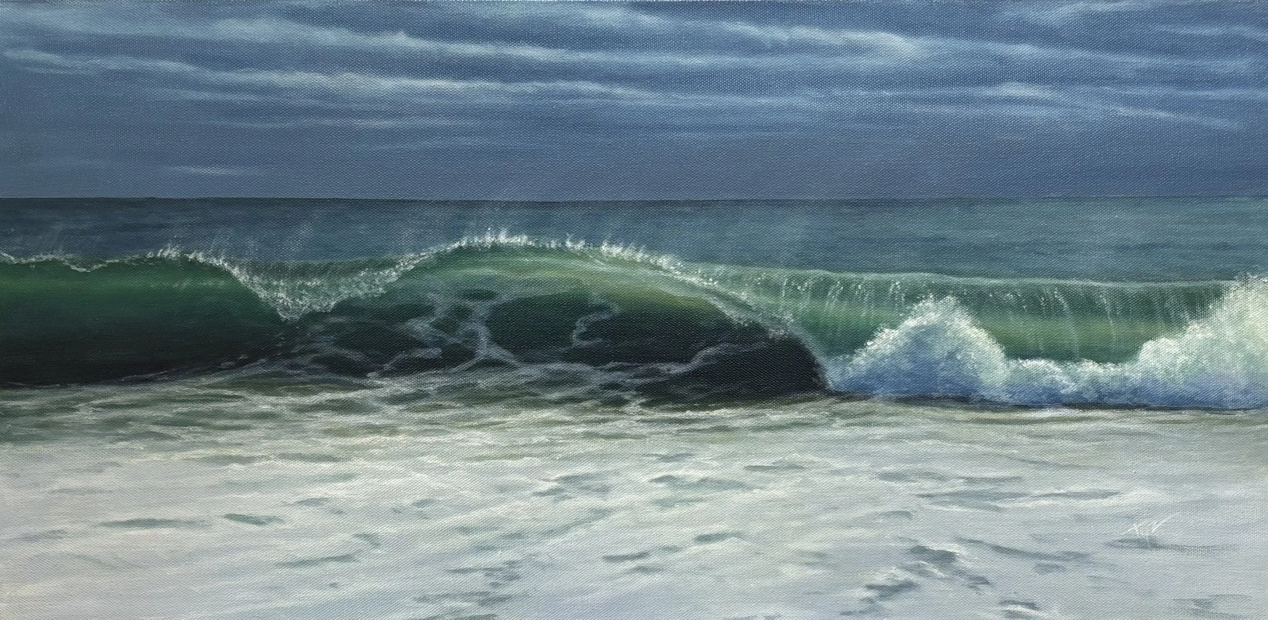 "Stormy Afternoon" original oil, 12"x24", $1950.00