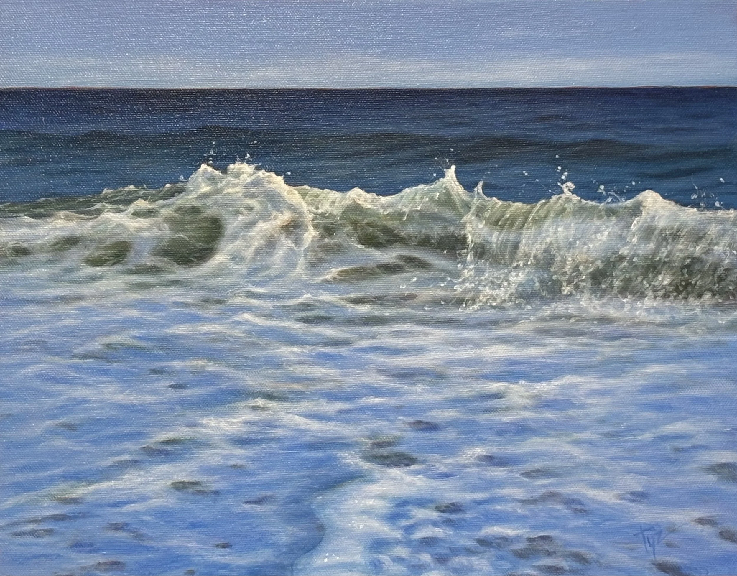 "Bit of Blue" original oil, 11"x14", $1200.00