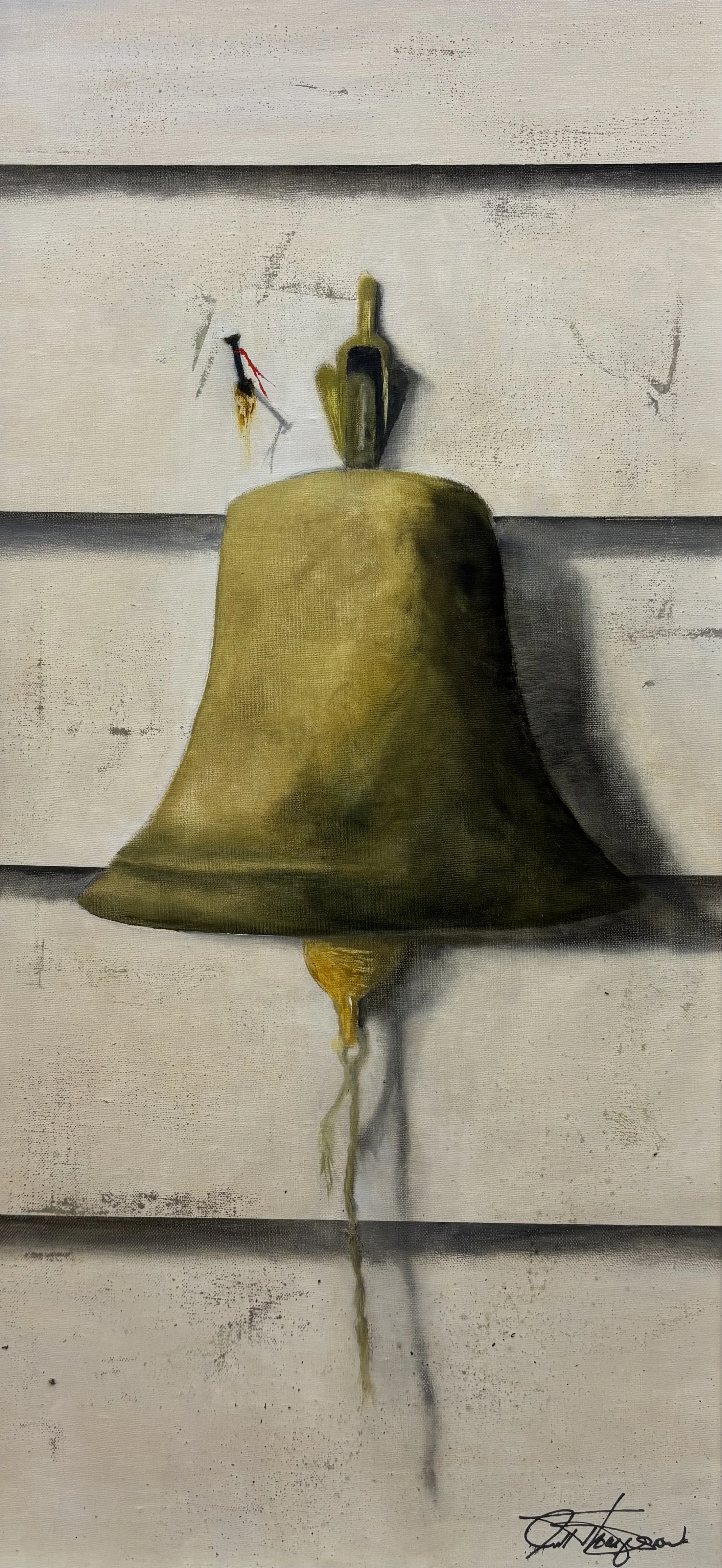 "Red Thread" original oil, 12"x24", $600.00