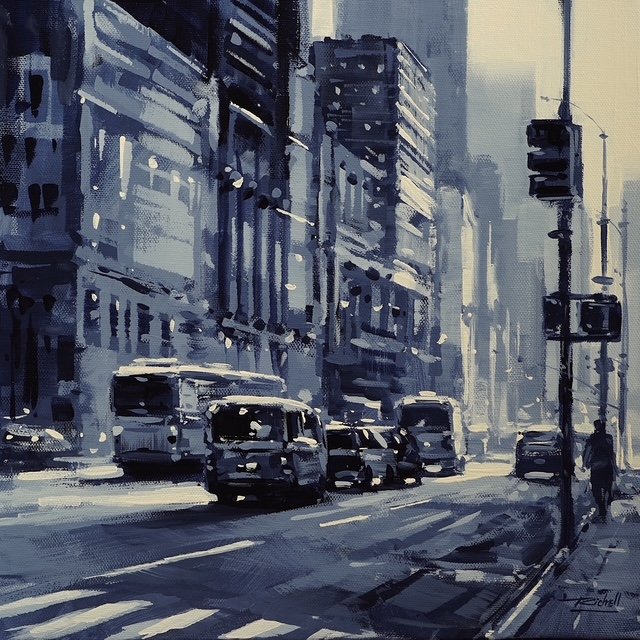 "NYC 249" original acrylic, 12"x12", $495.00