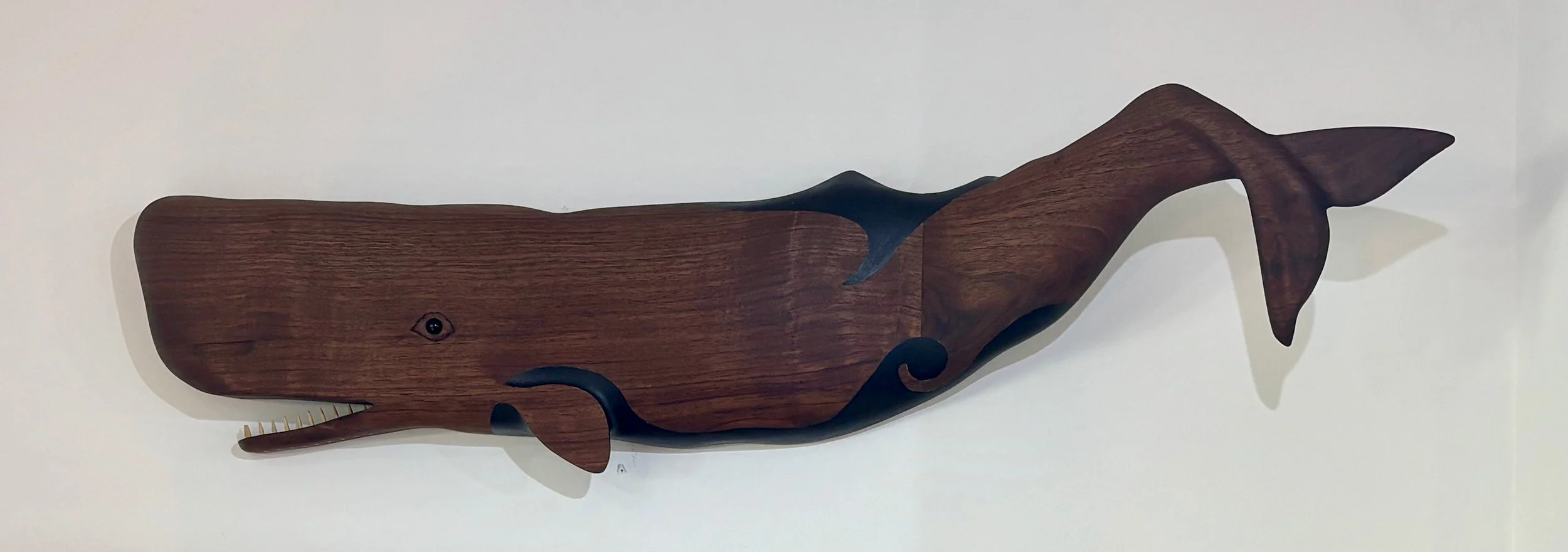 "Fedallah" original wood carving, 8"(H)x7"(W)x36"(L), $1050.00