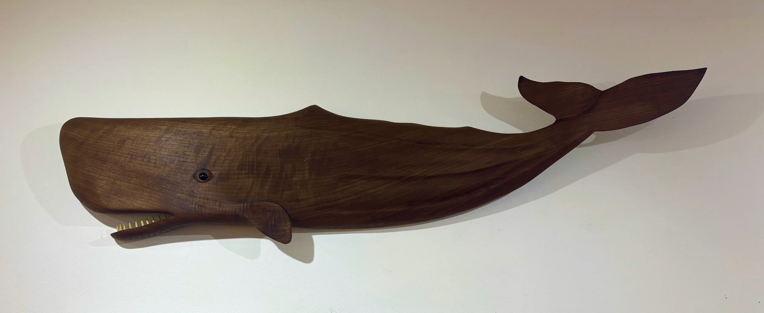 "Tashtego" original wood carving, 36"(L)x10"(H), $1050.00