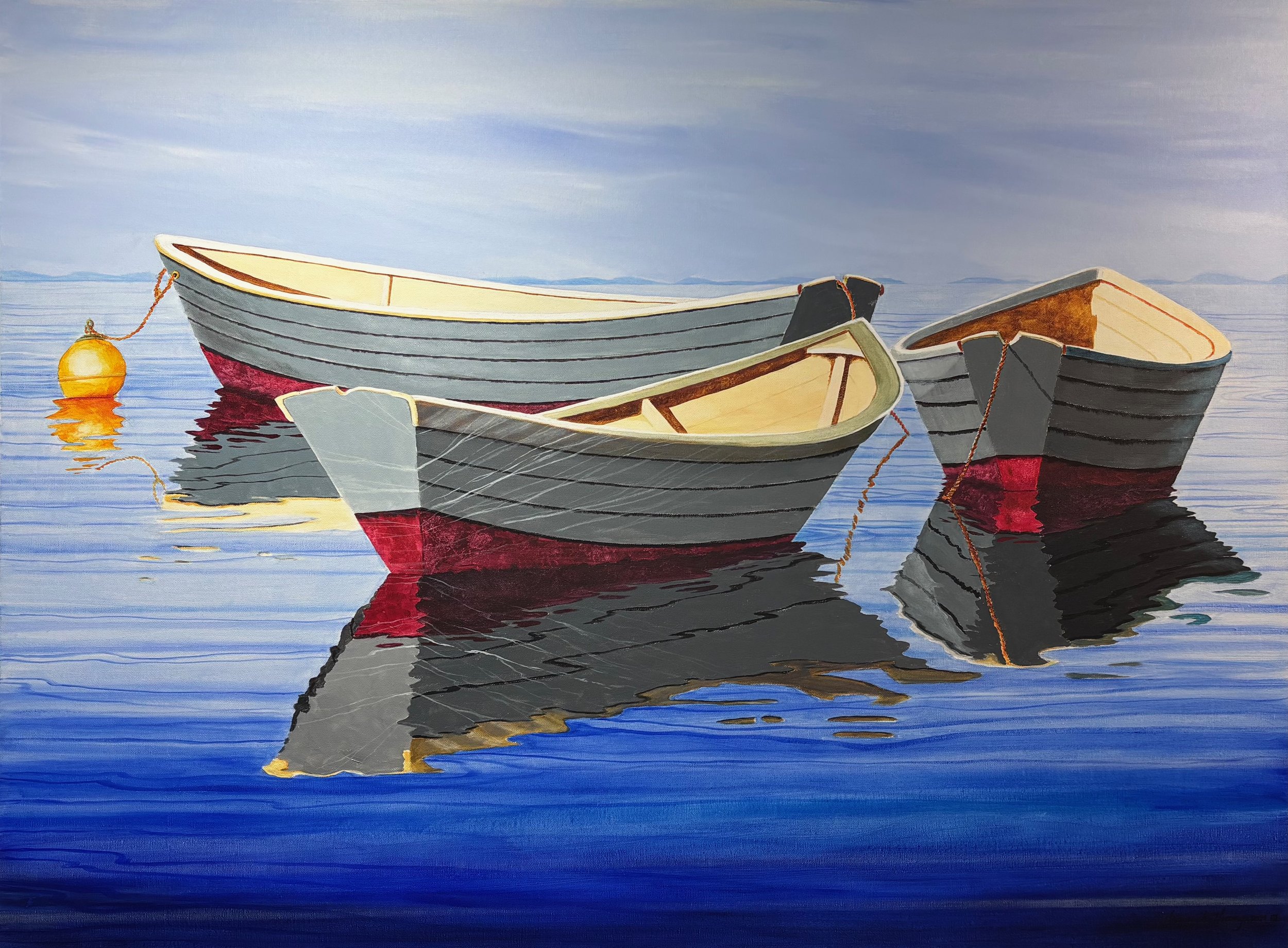 "A Symphony of Blue" original acrylic, 36"x48", $3000.00