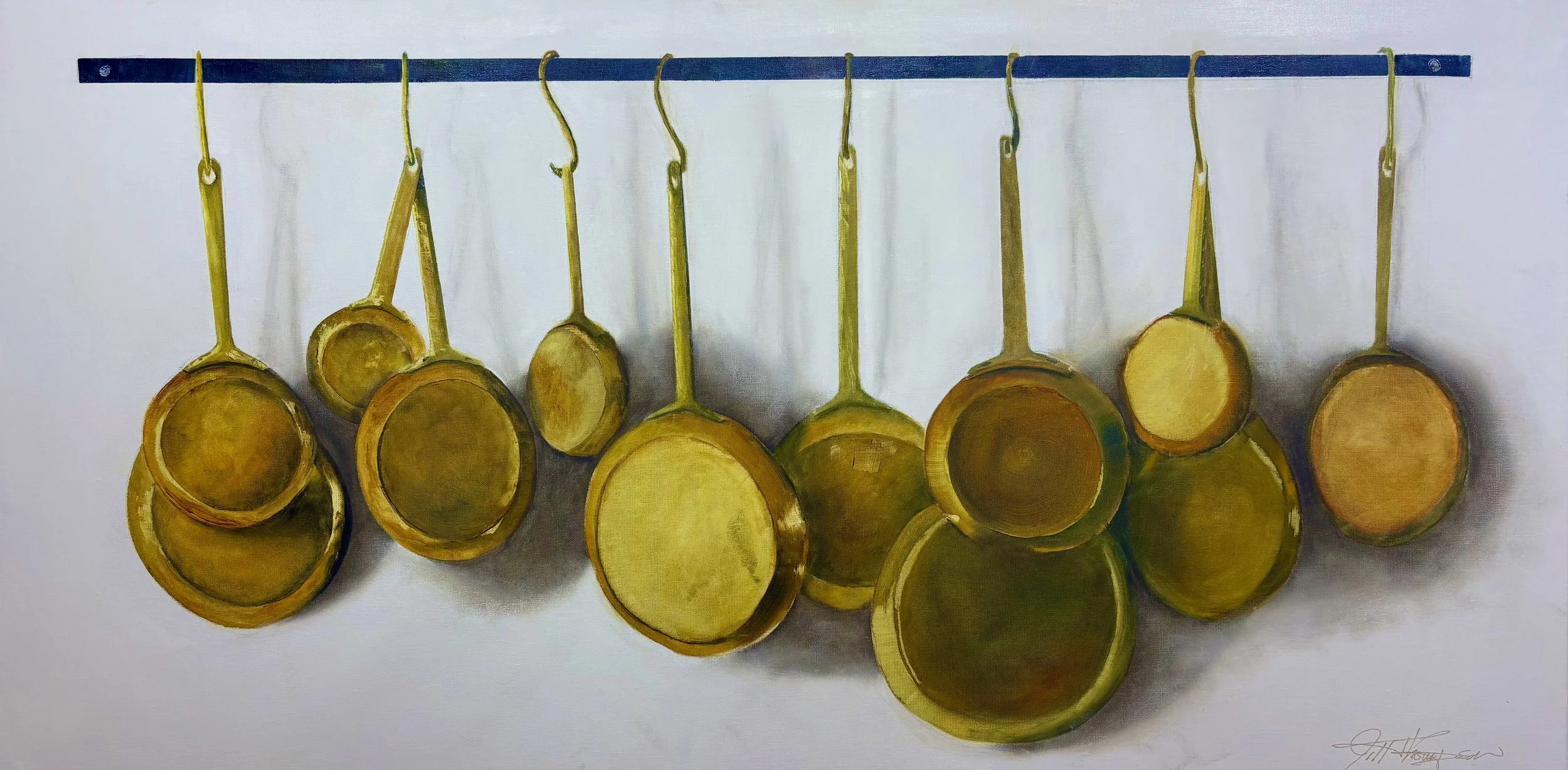 "Together", original oil, 20"x40", $1450.00