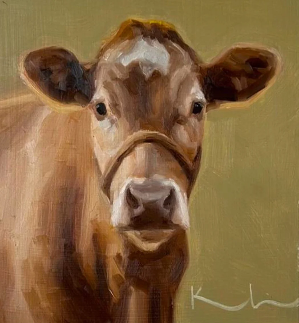"Gracie" original oil, 6"x6", $300.00