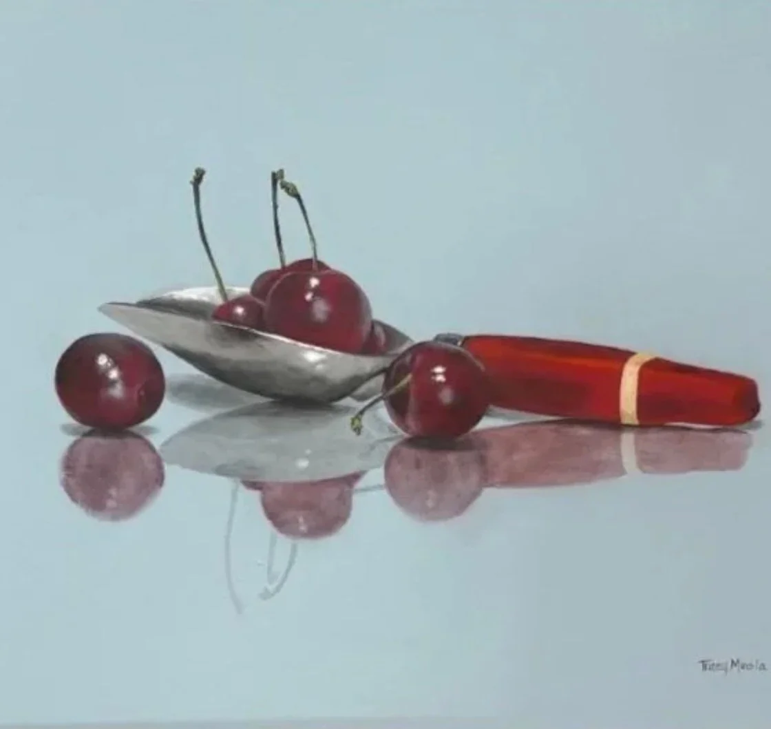 "Cherry Scoop" original acrylic, 11"x14", $500.00