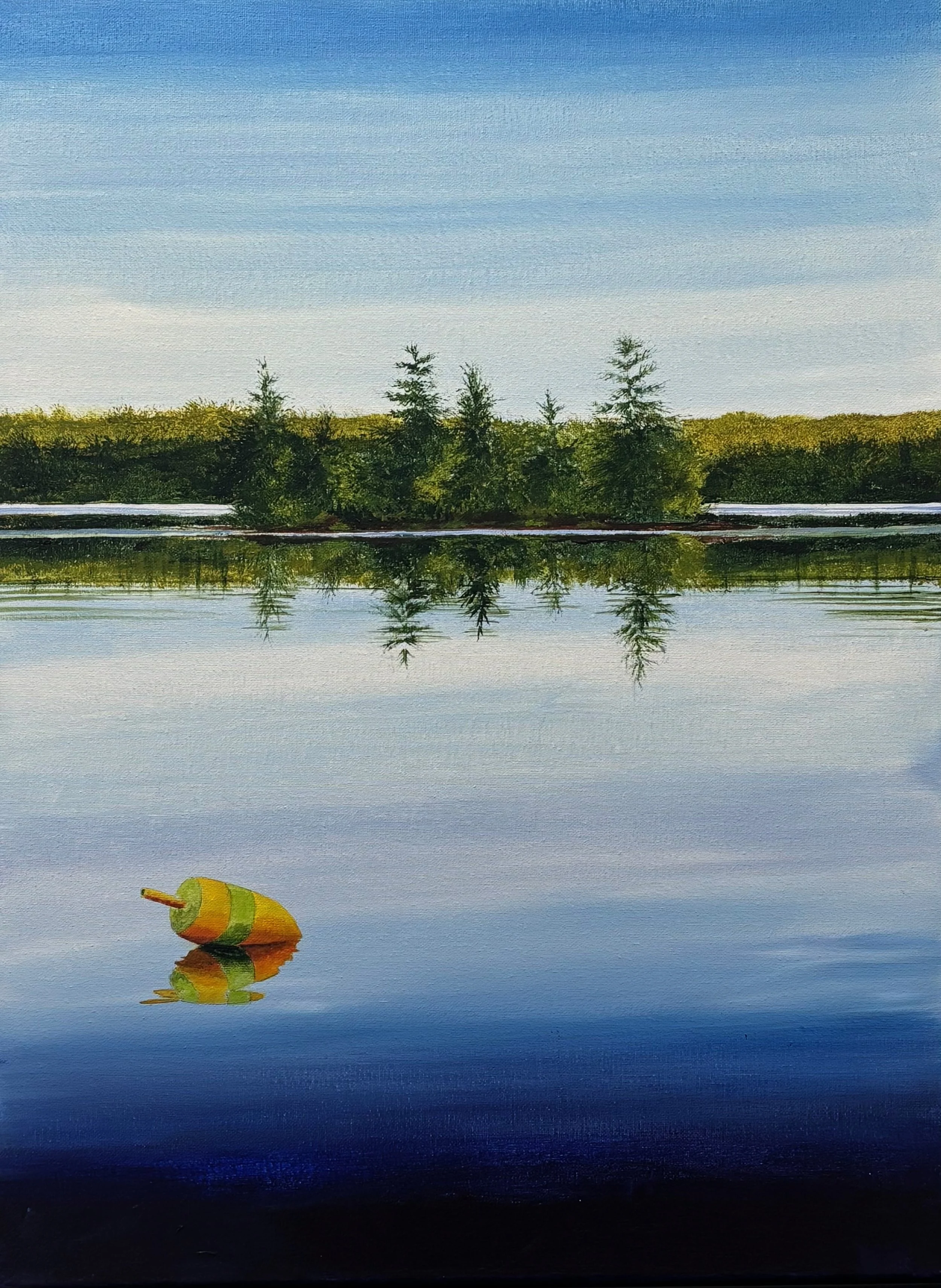 "Island reflection" original acrylic, contact gallery for sizes and prices
