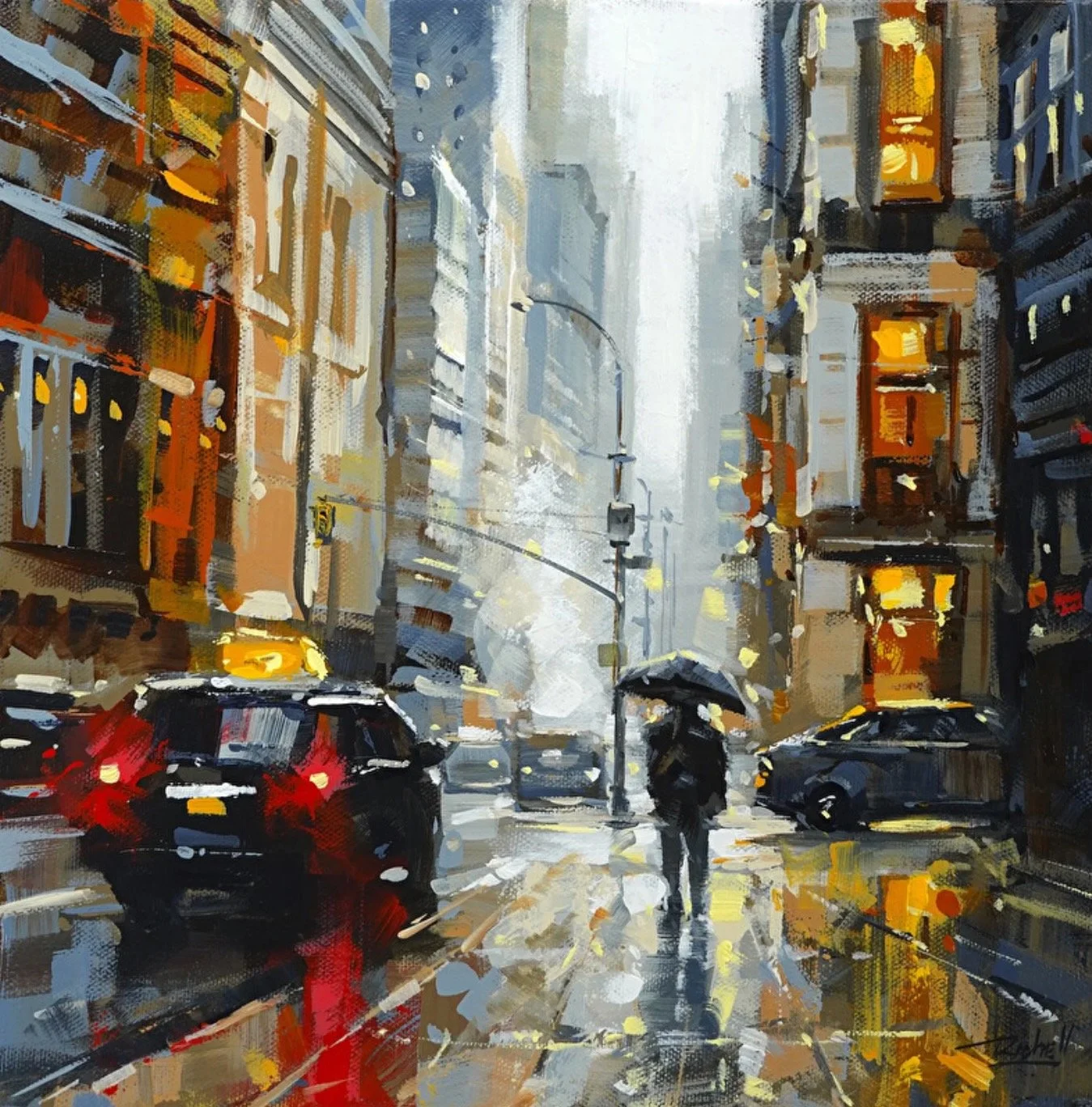 "NYC 322" original acrylic, 12"x12", contact gallery for more information