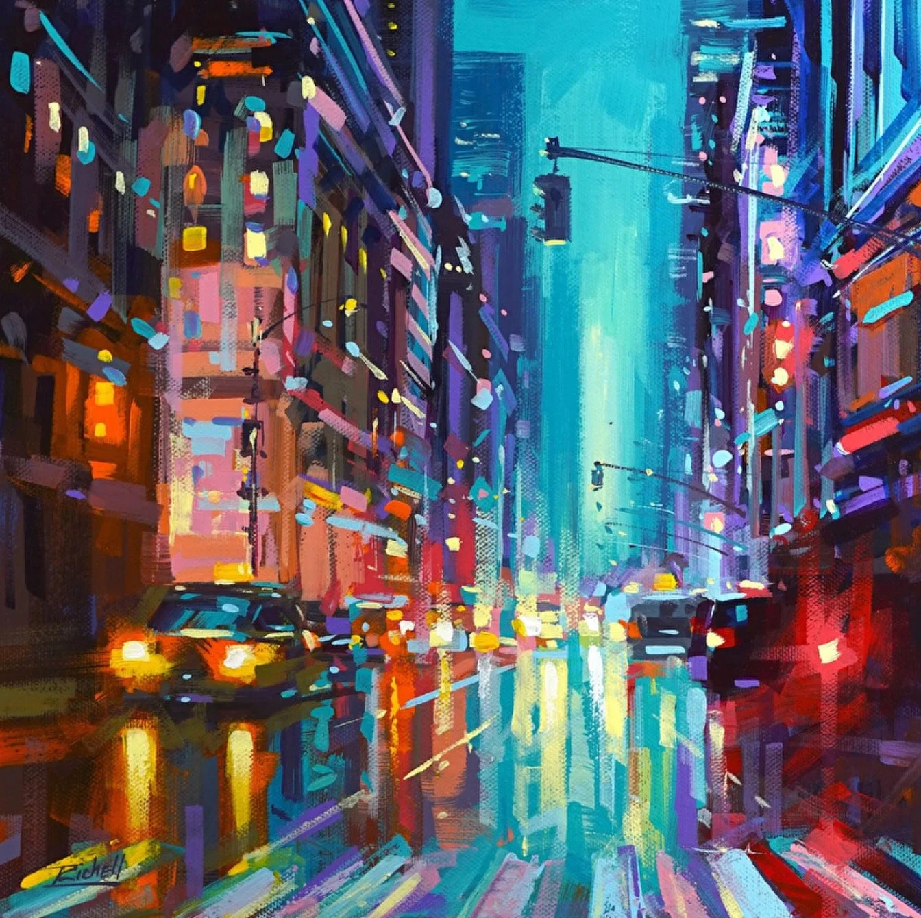 "NYC 321", original acrylic, 12"x12", contact gallery for more information