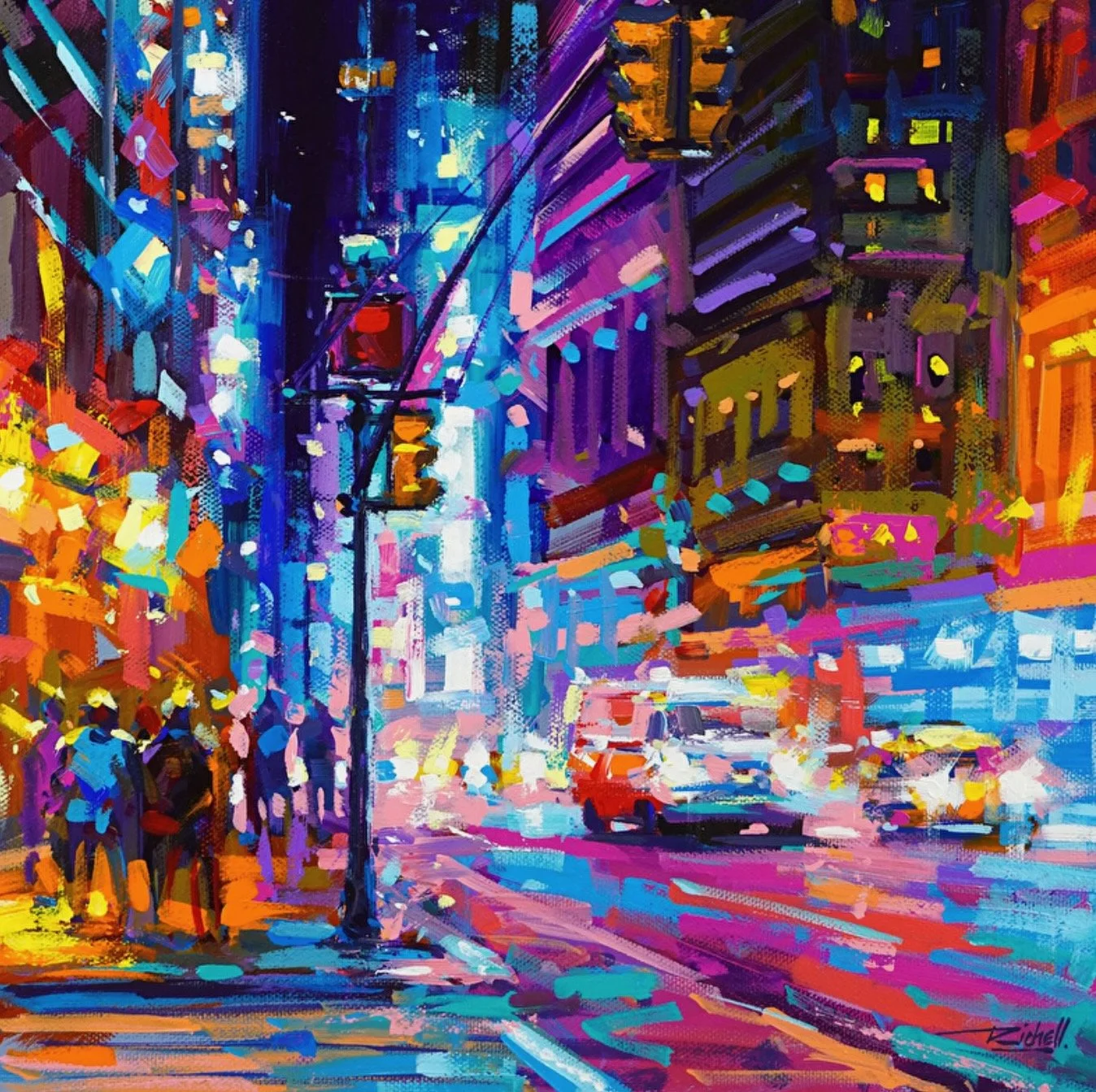 "NYC 323" original acrylic, 12"x12", contact gallery for more information
