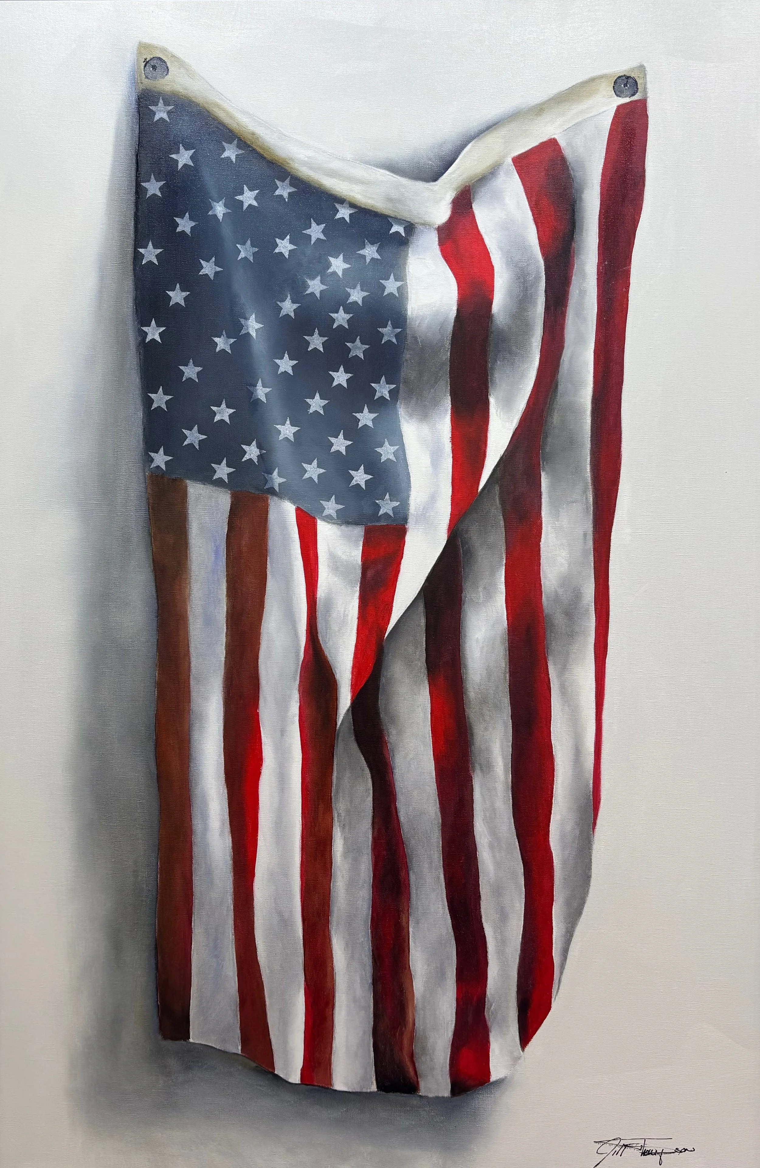 "Hang On" original oil, 24"x36", contact gallery for more information