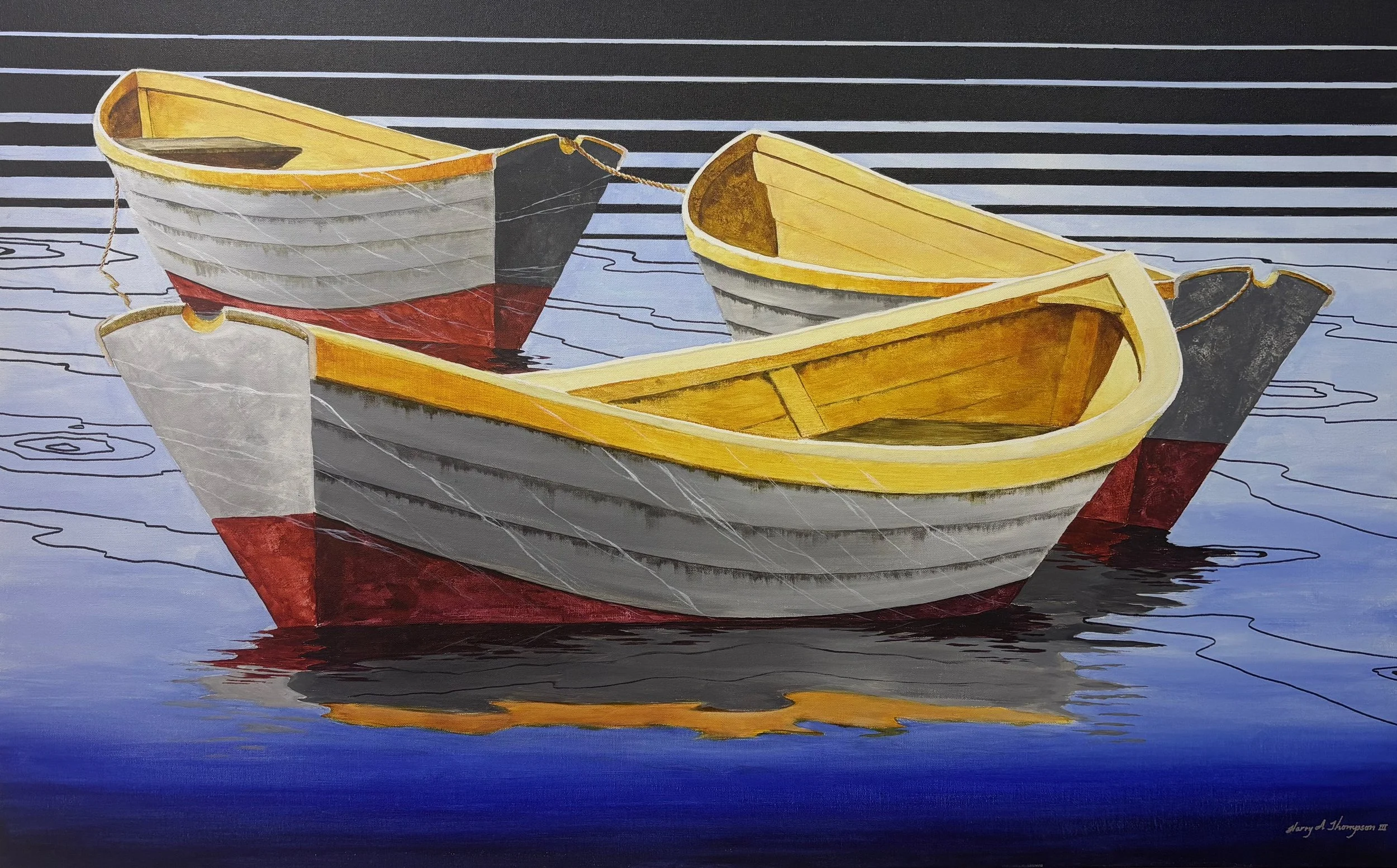 "The 3 Sisters" original acrylic, 30"x48", contact gallery for more information