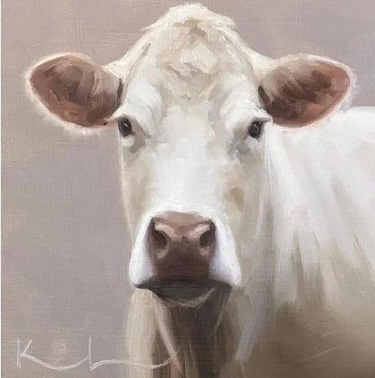 "Lulu" original oil, 6"x6", contact gallery for more information