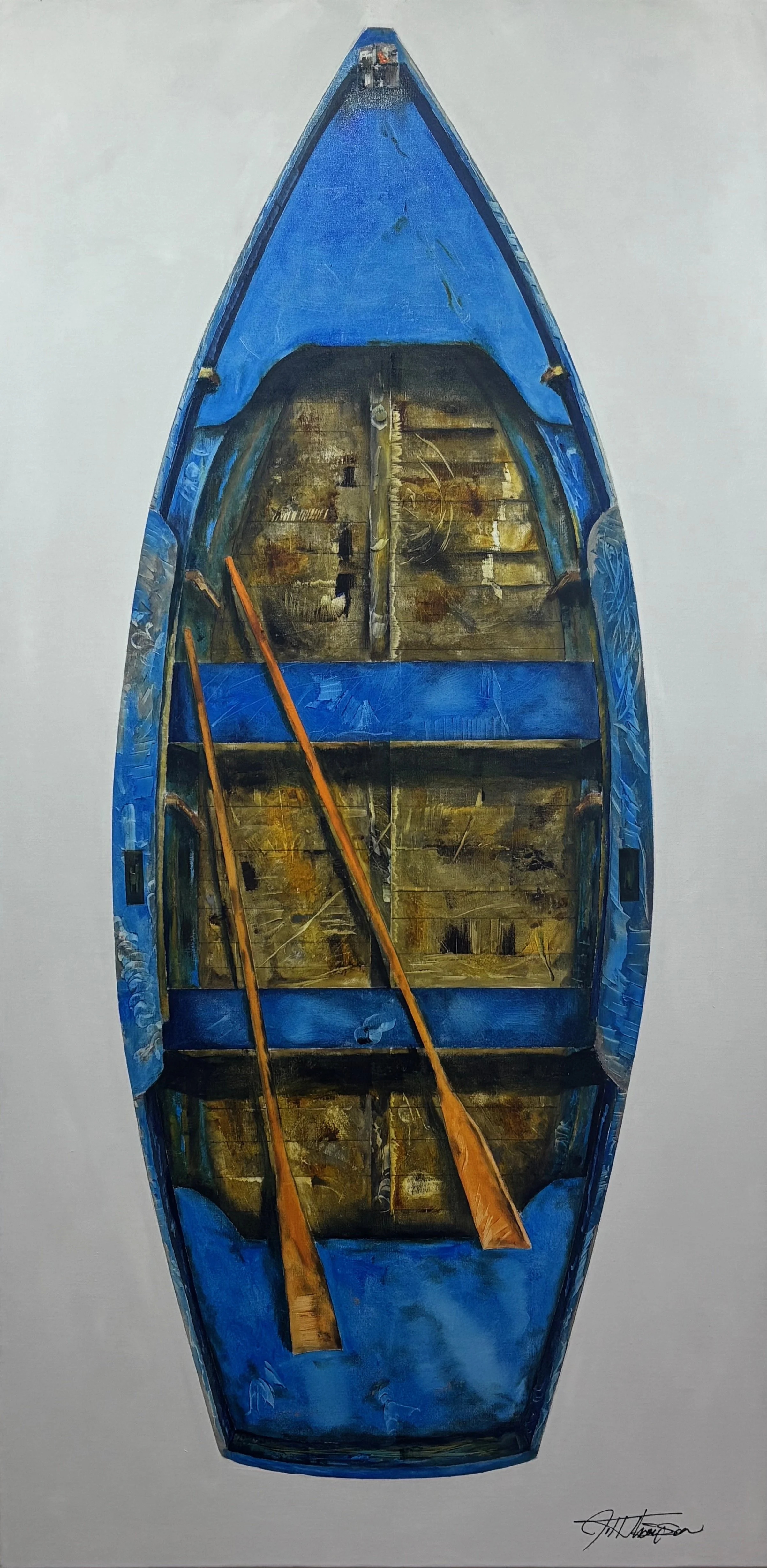 "The Sea is Calling", original oil, 20"x40"-contact gallery for more information