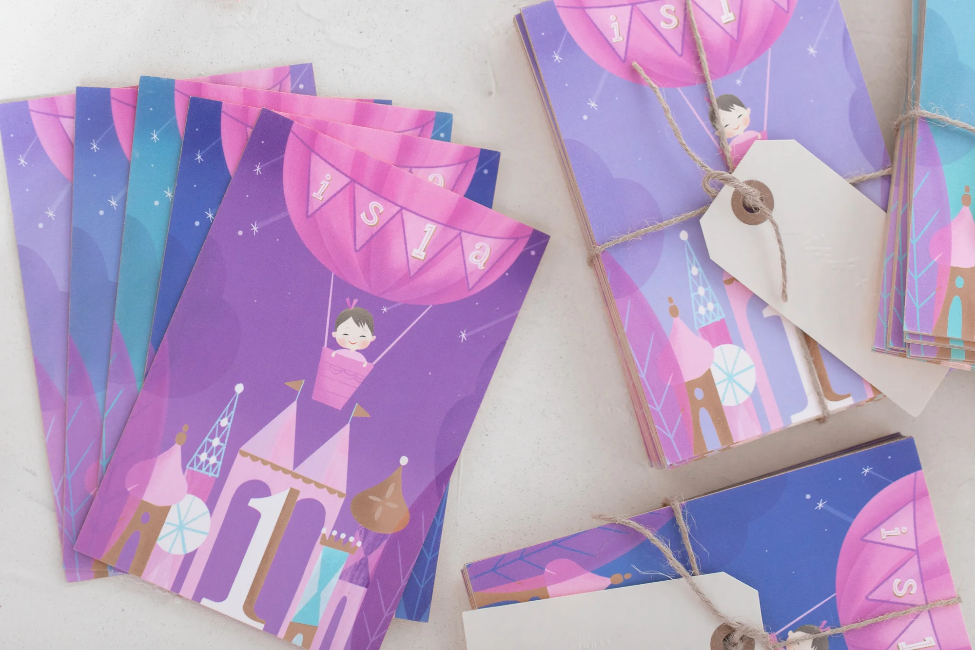 Isla's 1st Birthday Invites