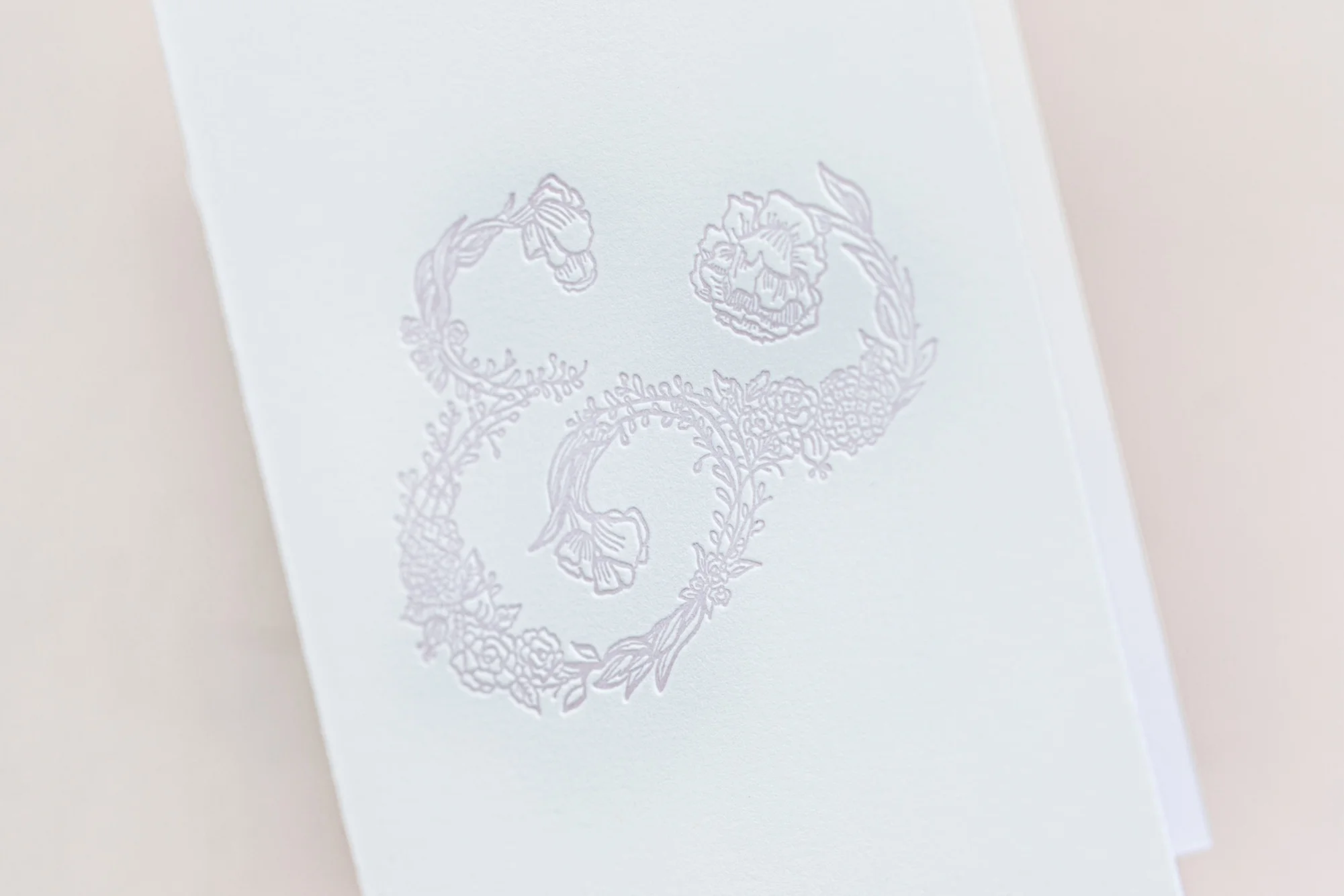 'Grow Together' Letterpressed Floral Ampersand Card