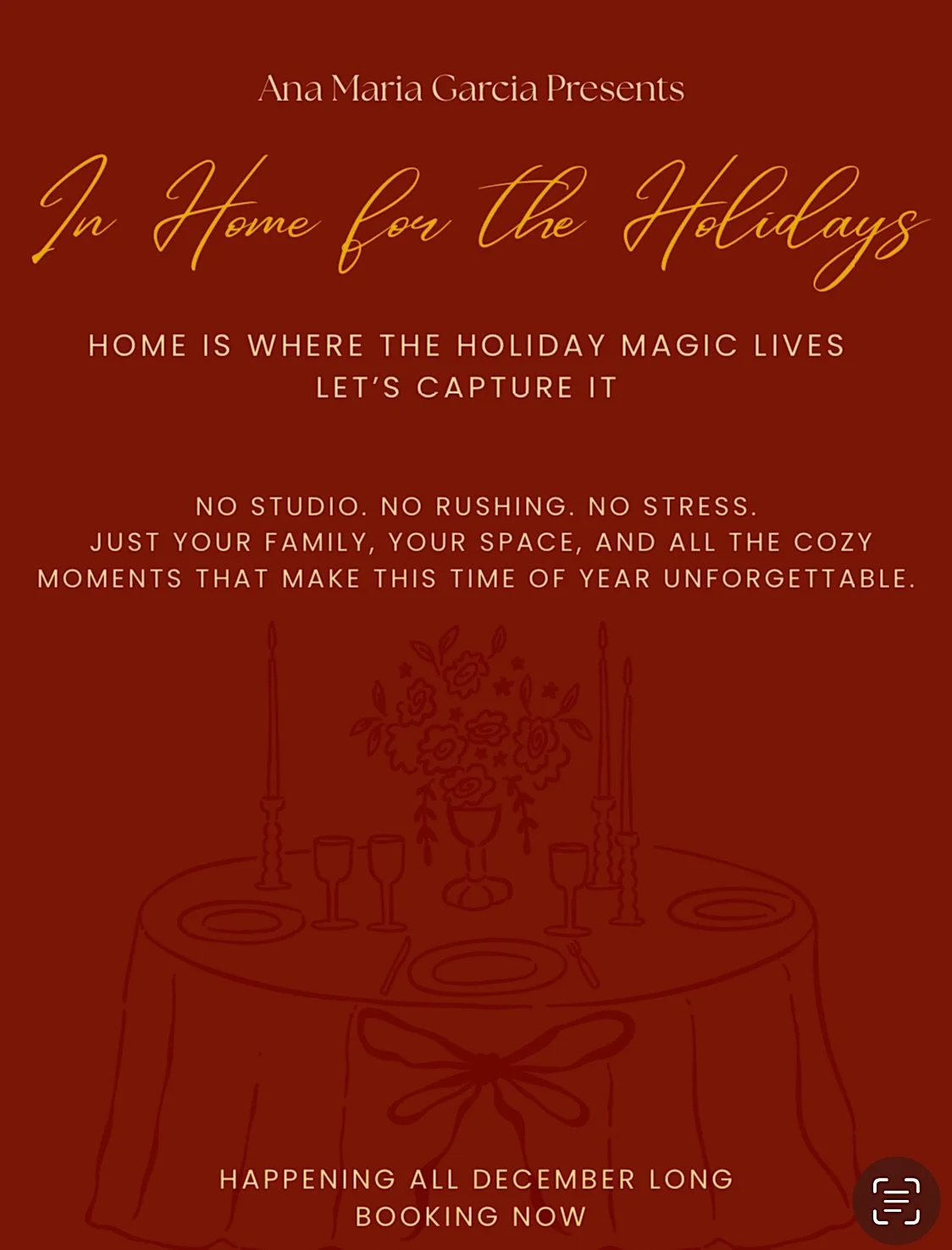 Cozy In Home for the Holidays Sessions available all December! ✨ 

Documented the stunning @cafecitoconpammm space designed by @petrasevents 🪡🎄

Let&rsquo;s connect &amp; book your next photoshoot &hearts;️