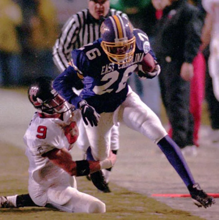 Tinker Keck saves a touchdown on a Troy Smith return. (AP photo)