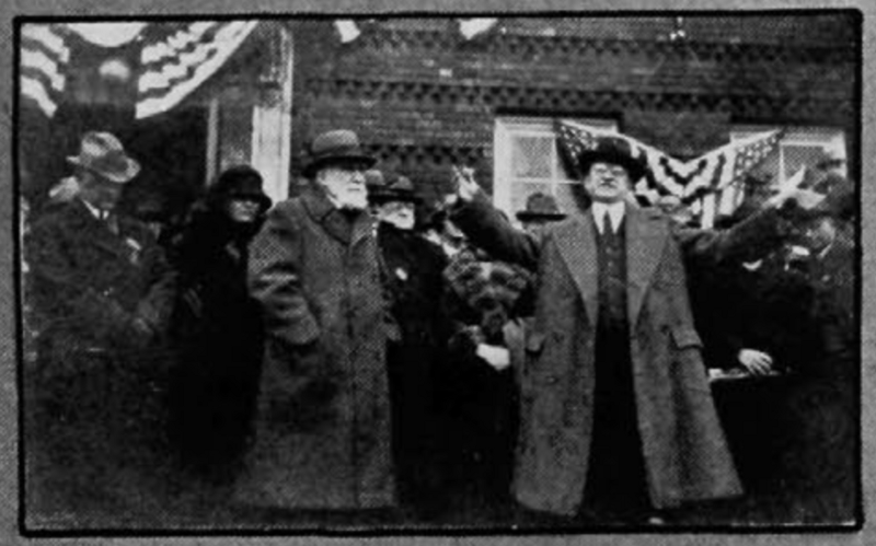 James N. Gamble (left) and UC President Frederick Hicks, Nippert dedication ceremony, 11/8/24. (UC Libraries)