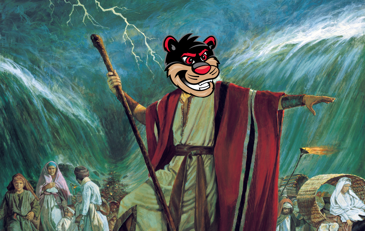 (Robert T. Barrett painting, OhVarsity illustration)