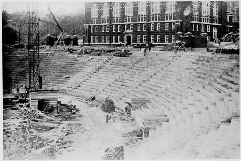 Nippert under construction. (UC Libraries)