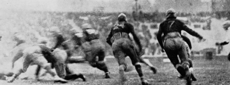 UC falls to Oberlin in the first game at completed Nippert Stadium, 11/8/24. (UC Libraries)
