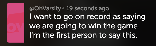 Chad Brendel’s pregame Periscope Q&A.