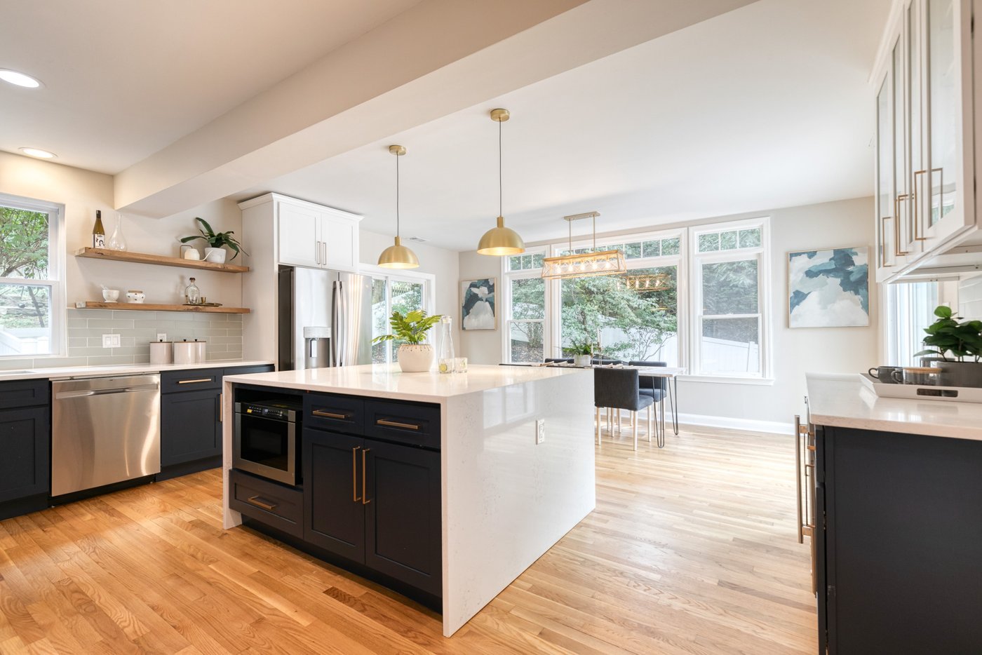 Renovated kitchen at 8214 Larry Place, Chevy Chase, MD, sold $220K over asking