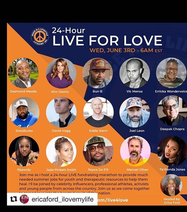 You can do something donate!! 🧡#Repost @ericaford_ilovemylife with @get_repost
・・・
Join me today for a 24-hour LIVE fundraising marathon to provide Summer jobs for NYC youth.&nbsp;&nbsp;Help me kick off Gun Violence Awareness Month by raising funds 