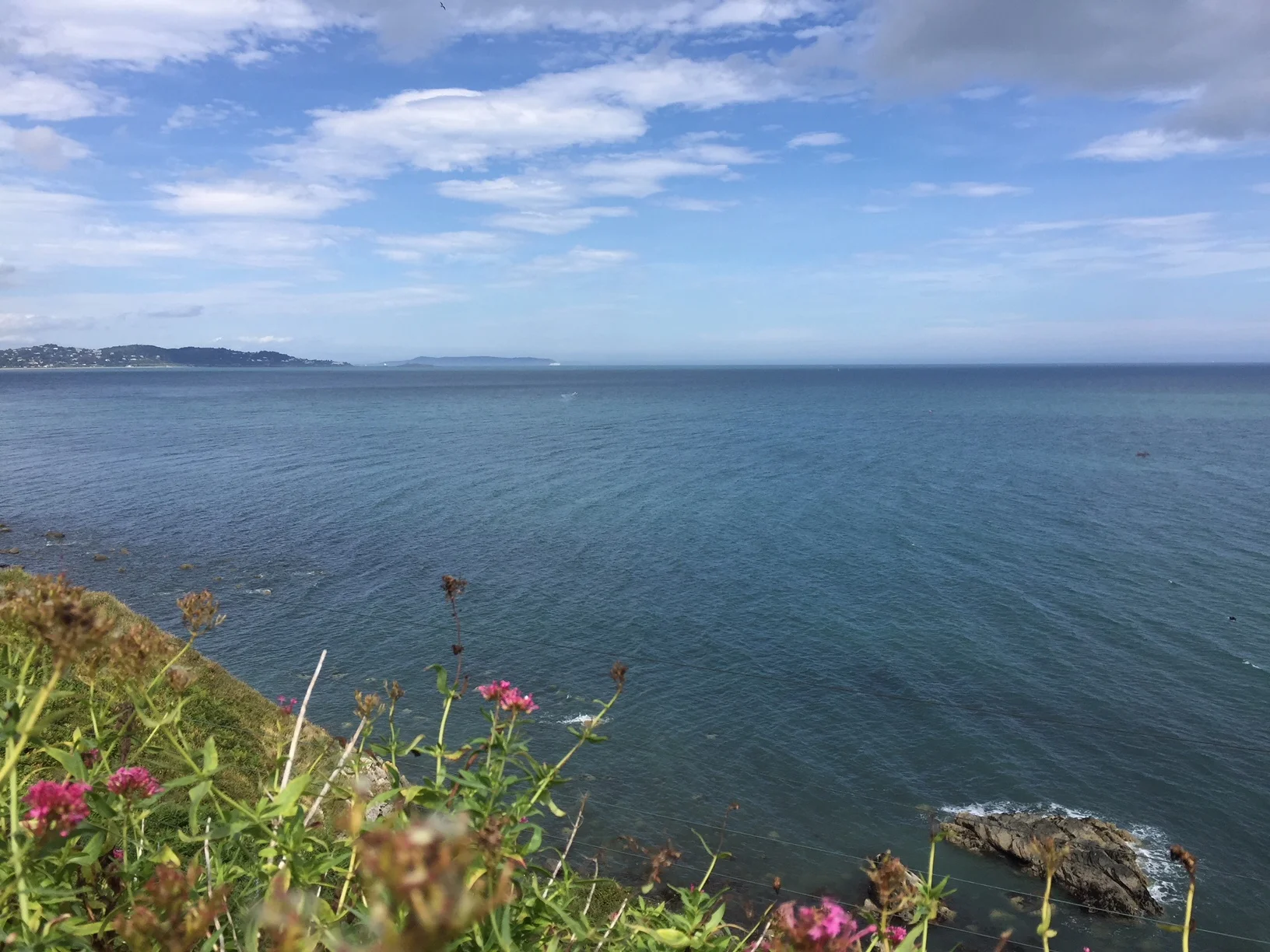 Bray cliff walk - View of Dalkey island and Howth Head.jpg