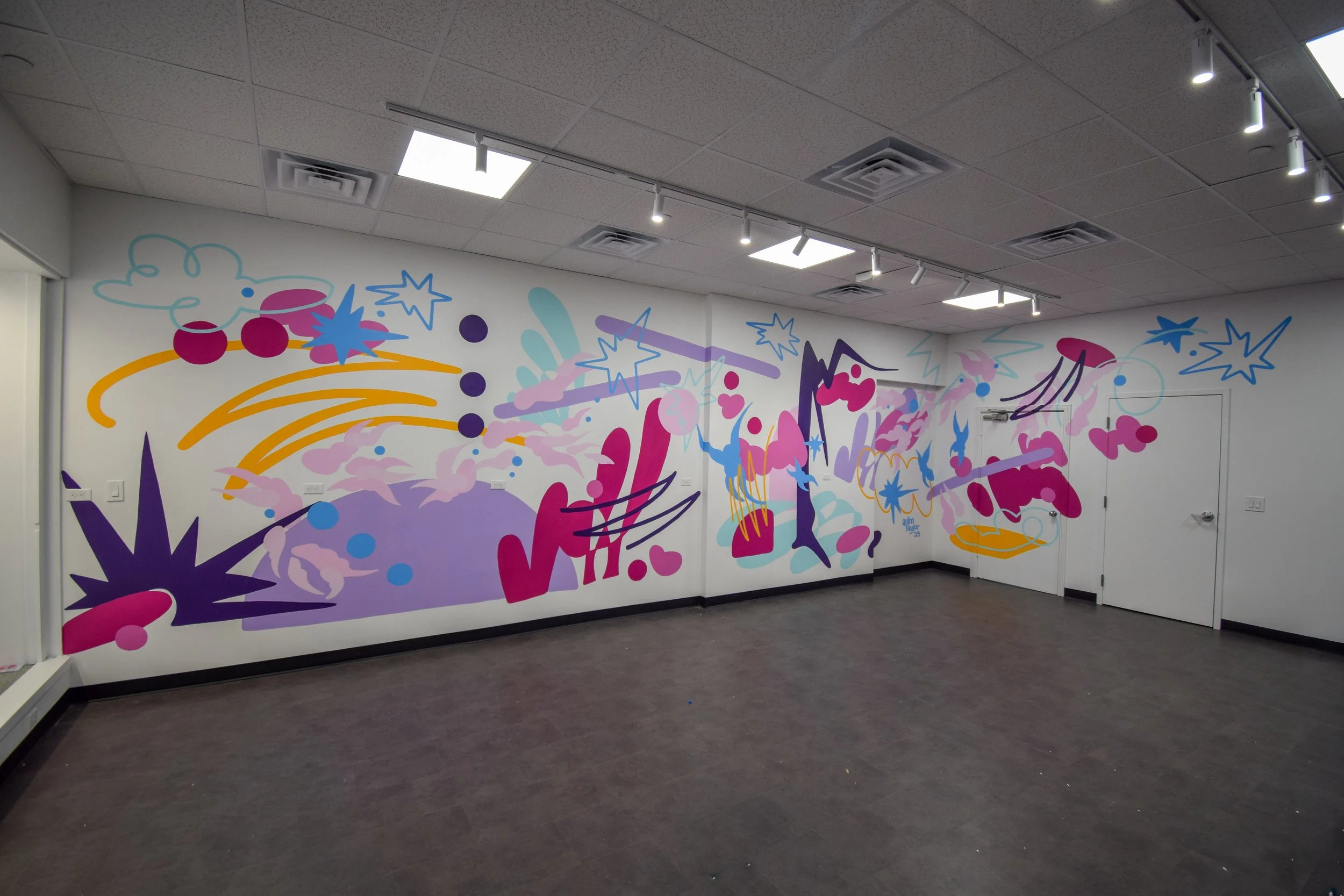  A storefront mural for Rebel Nell’s space in Grand Rapids, MI. Painted fall 2025. 