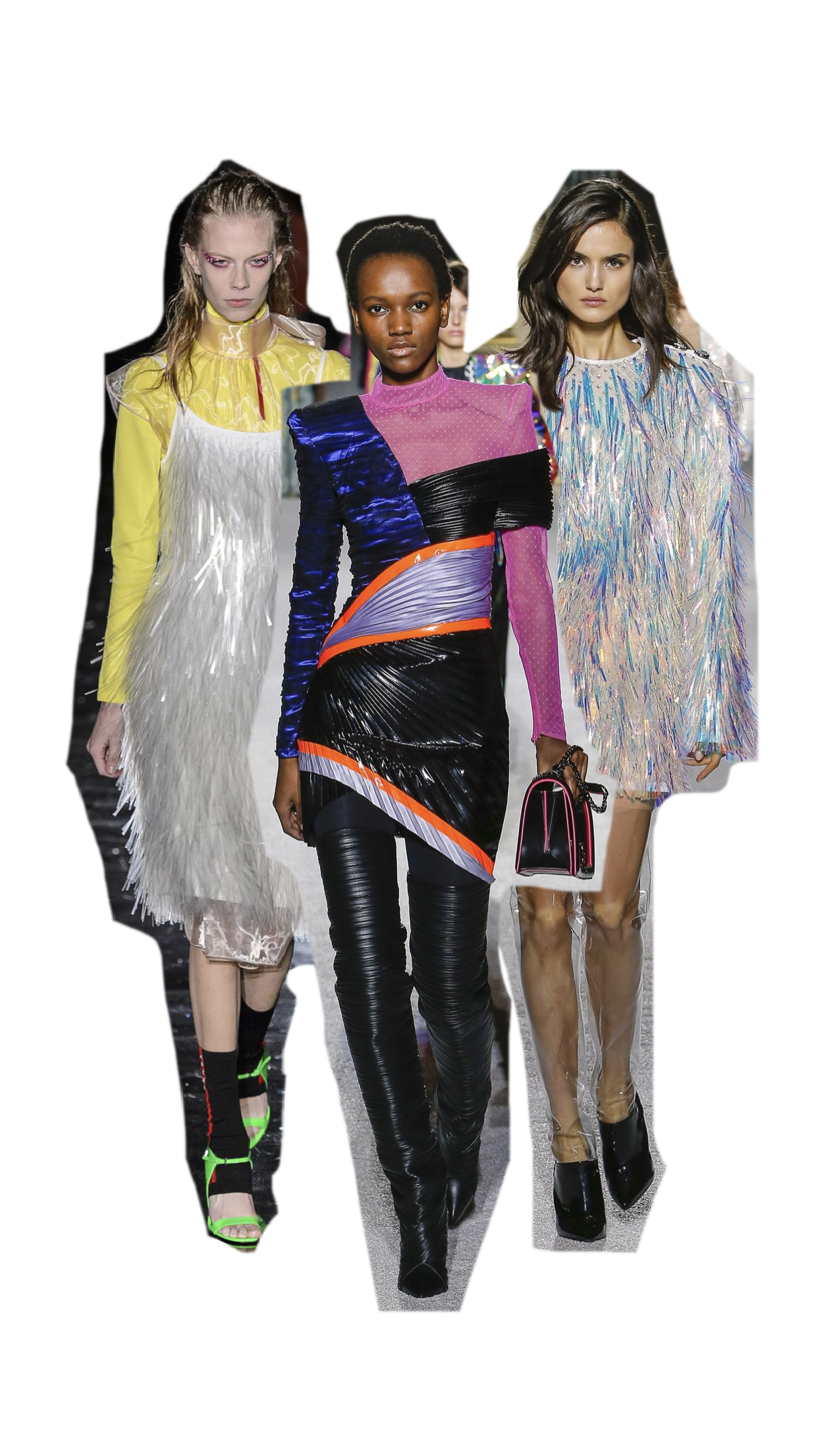 Photos (Left to Right): Prada, Balmain, Balmain