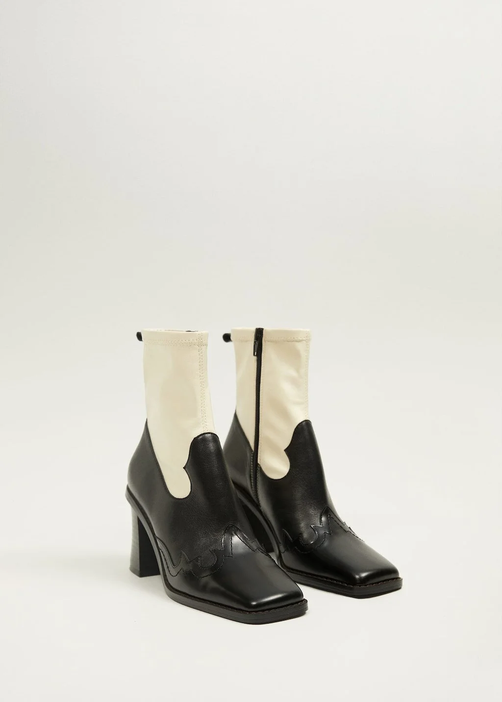 Mango Leather Cowboy Ankle Boots: $129
