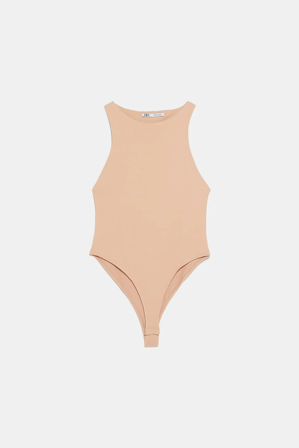 Zara Halter Bodysuit in Beige: $20