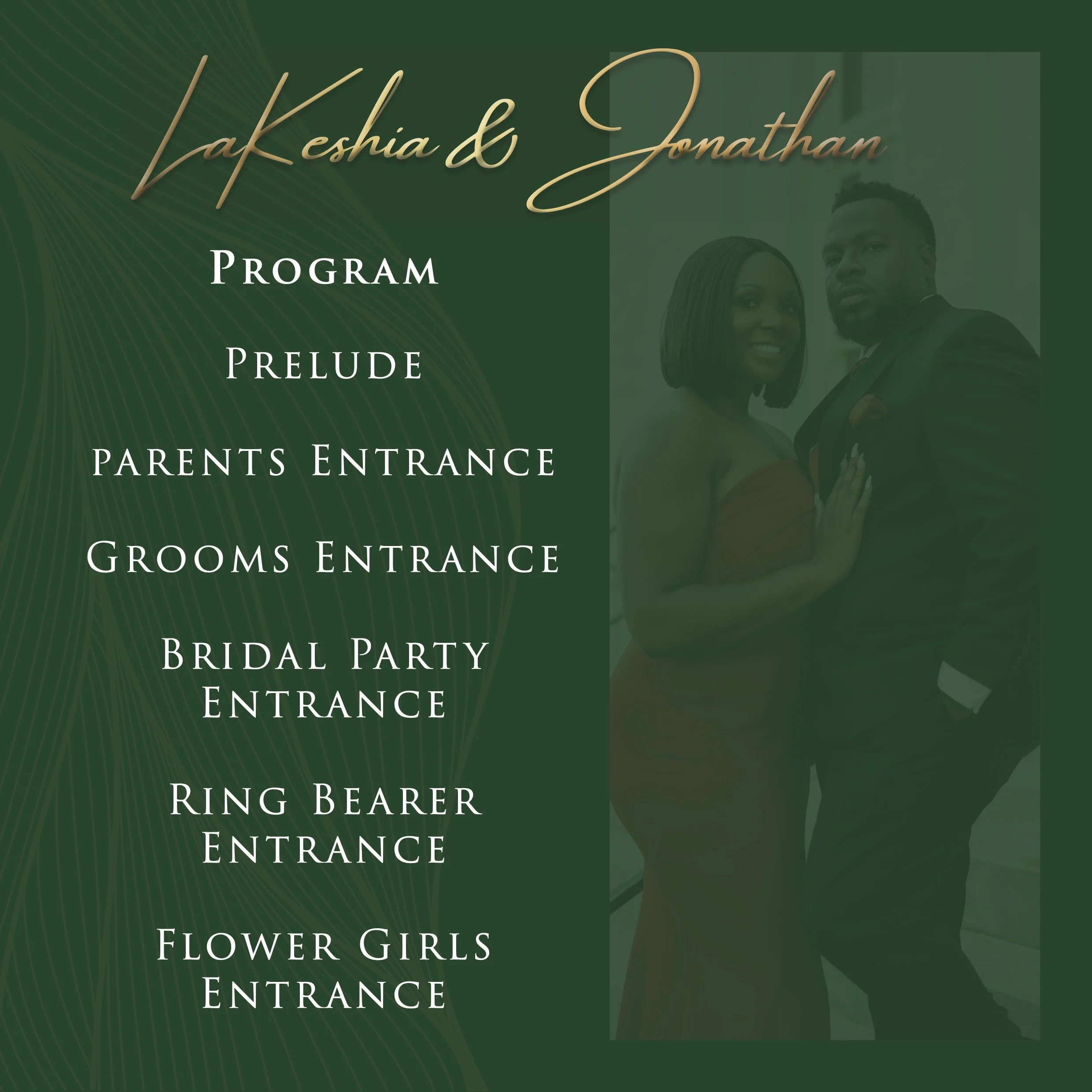 Program Outline | The Johnson's Wedding 