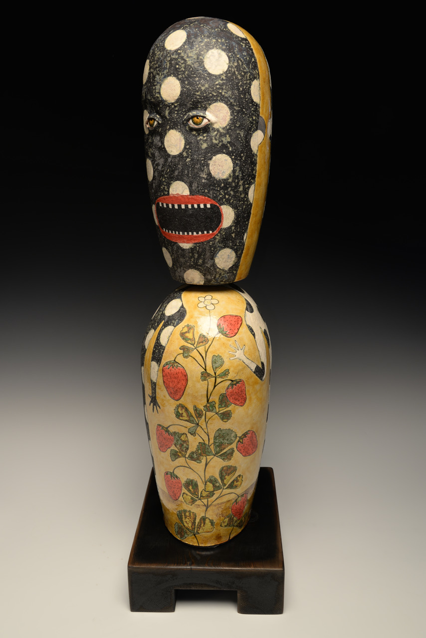 Strawberry Hand built ceramic 27" x 8" x 6"