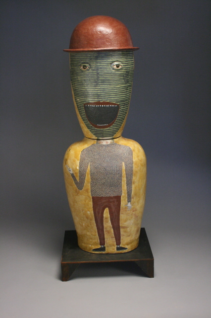 Coffee and a Smoke HandBuilt Ceramic 50" x 18" x 13" sold