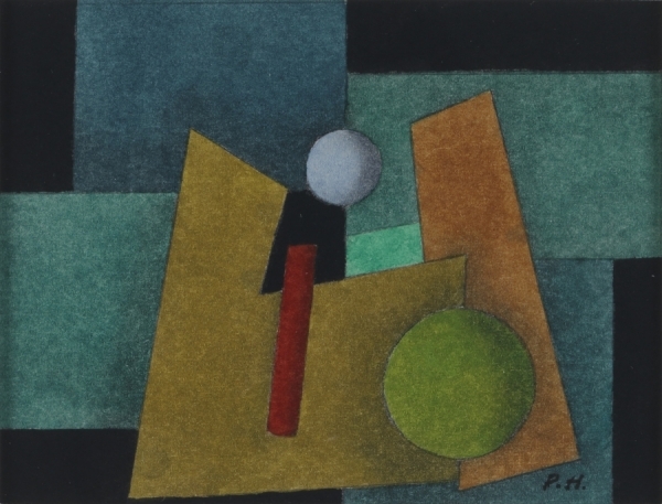 Composition #1 Watercolor on Arches 2.5" x 3.5"